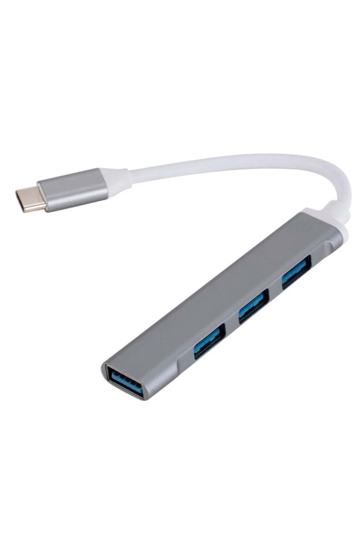 TECHSTAR-HUB USB Techstar® Diviso, USB Tip-C la 4 x USB 3.0, Aluminiu, Compact, Ușor, OTG, Argintiu 3