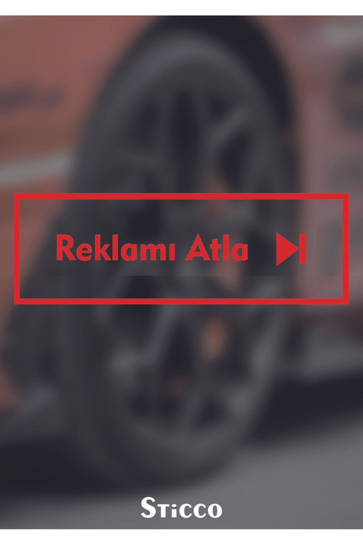 Sticco Reklamı Atla - Sticker Yazı Araba-Motosiklet Cam Etiket Sticker 19x6cm