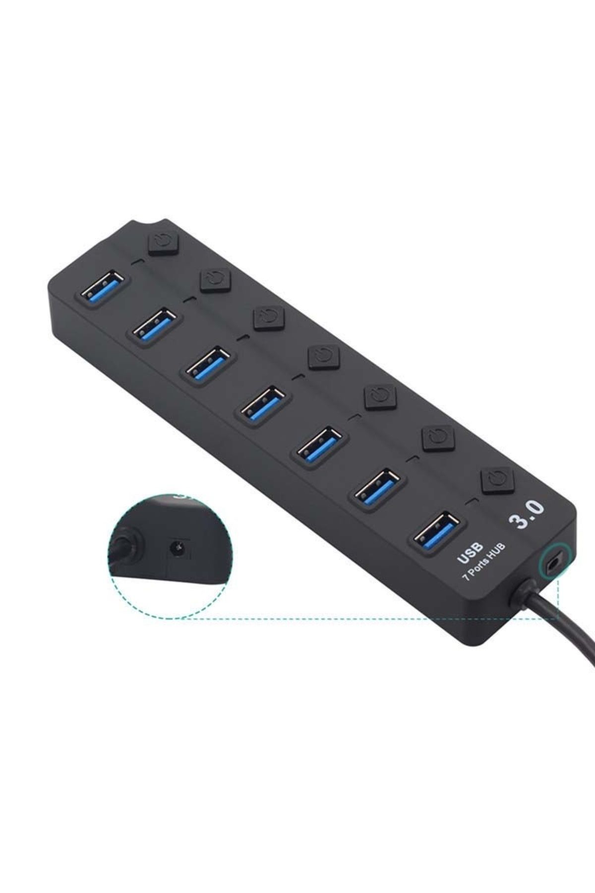 TECHSTAR-® Hb7 Usb Hub, 3.0 High Speed, 7 Usb 3.0 Ports, On/off Button, High Speed Usb 3.0 Connection 6
