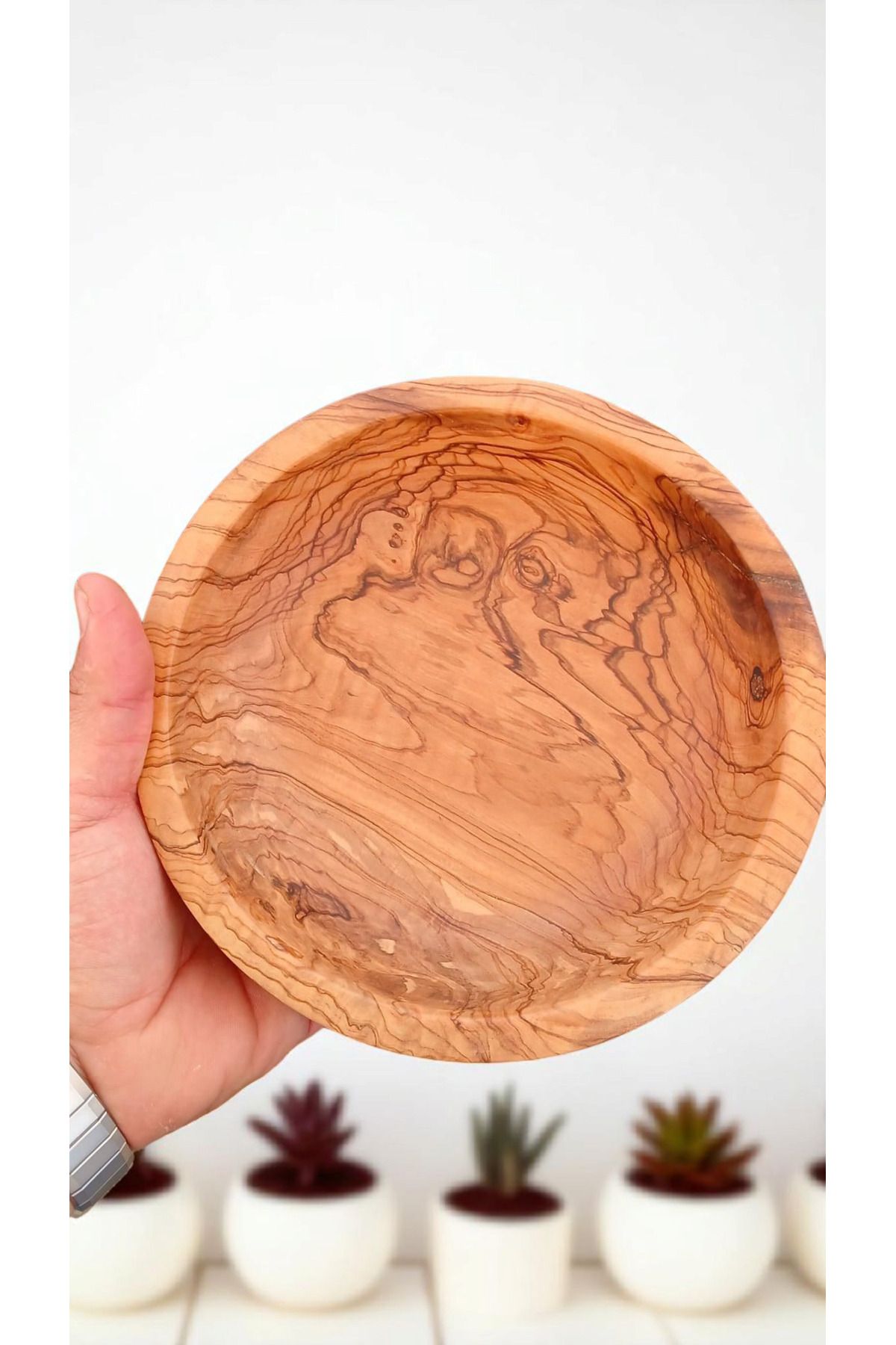 Aksoy Wood Ahşap Kase(Zeytin Ağacı) 20x20x5cm