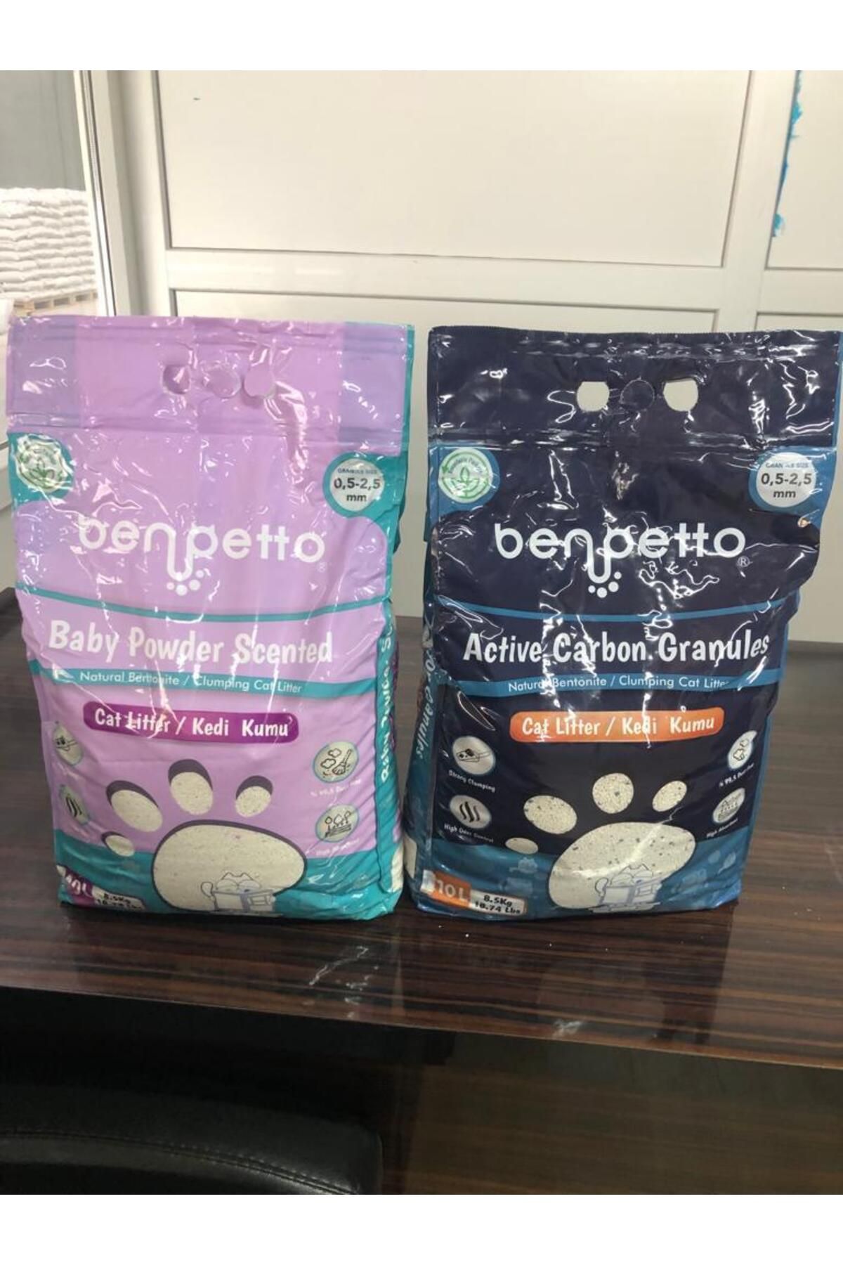 BENPETTO B250 BEBEK PUDRA KOKULU TOPRAKLANAN KEDİ KUMU 10 LT