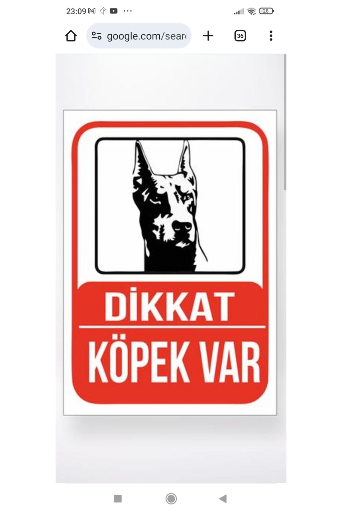Referansreklam Dikkat Köpek Var Stiker