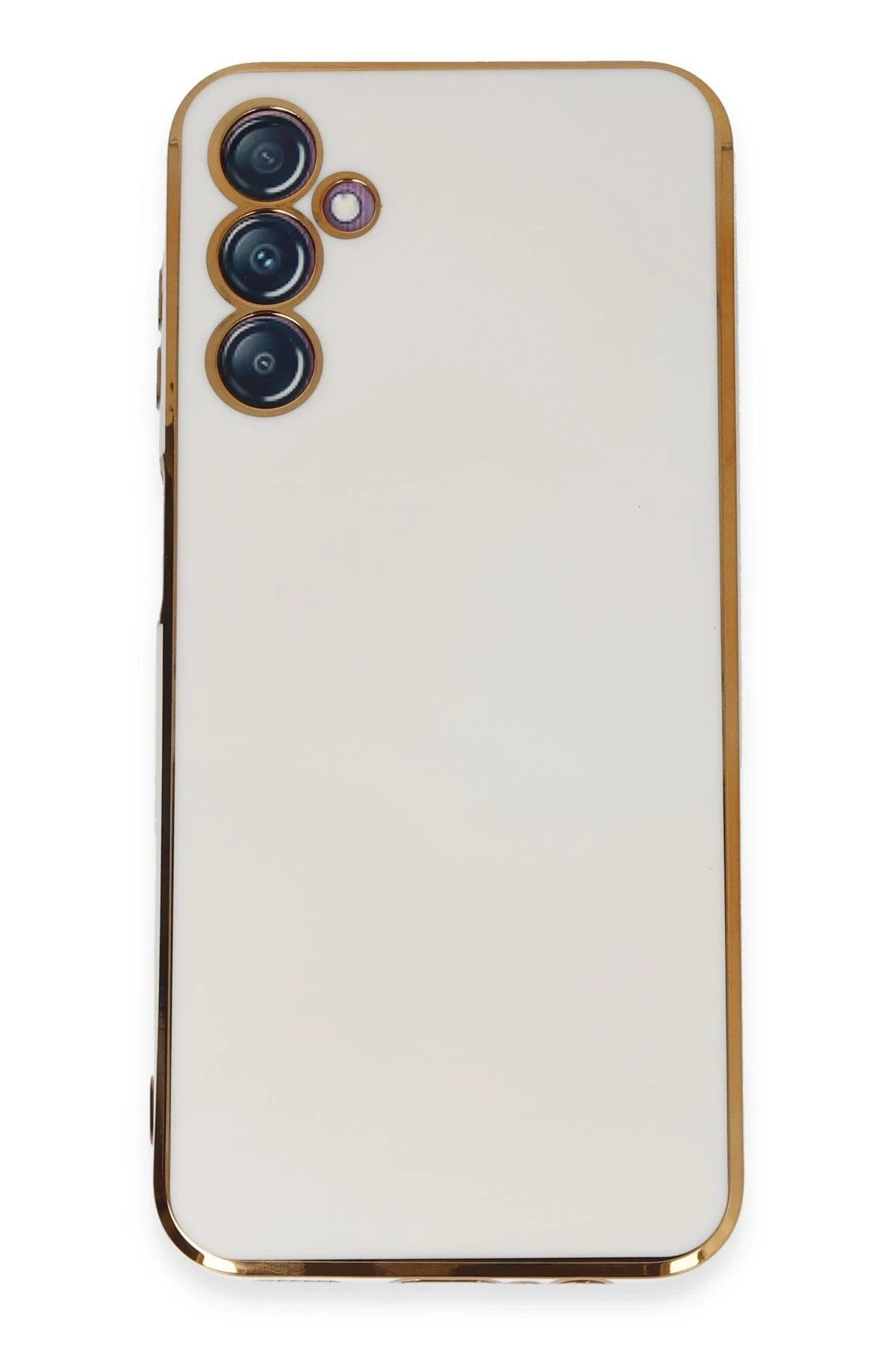 Toptan Bulurum Samsung Galaxy M14 5G Kılıf Volet Silikon - Beyaz
