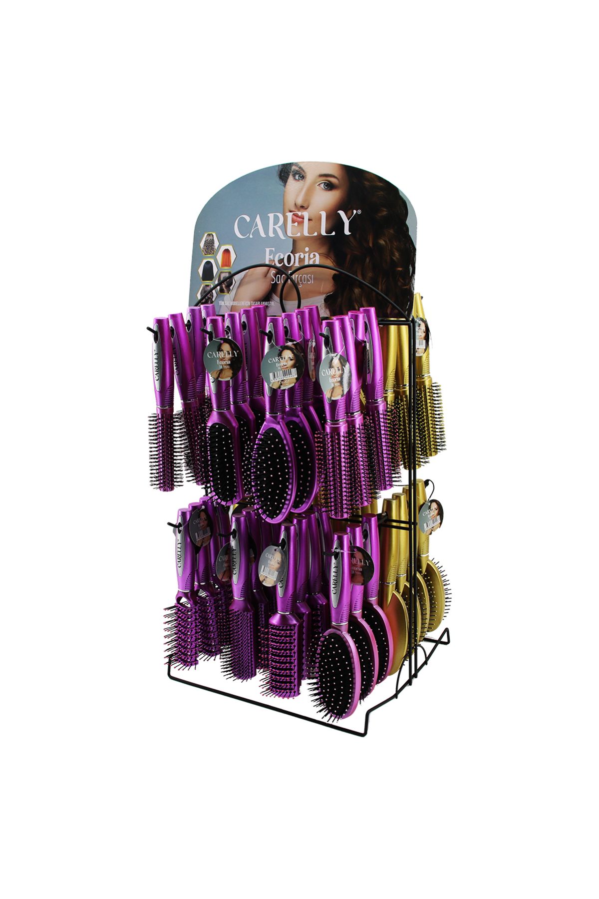 STOREMAX nffastore ECORİA GOLD PEMBE MİX FÖN SAÇ FIRÇASI TARAK Star Collectionbuy 1051353