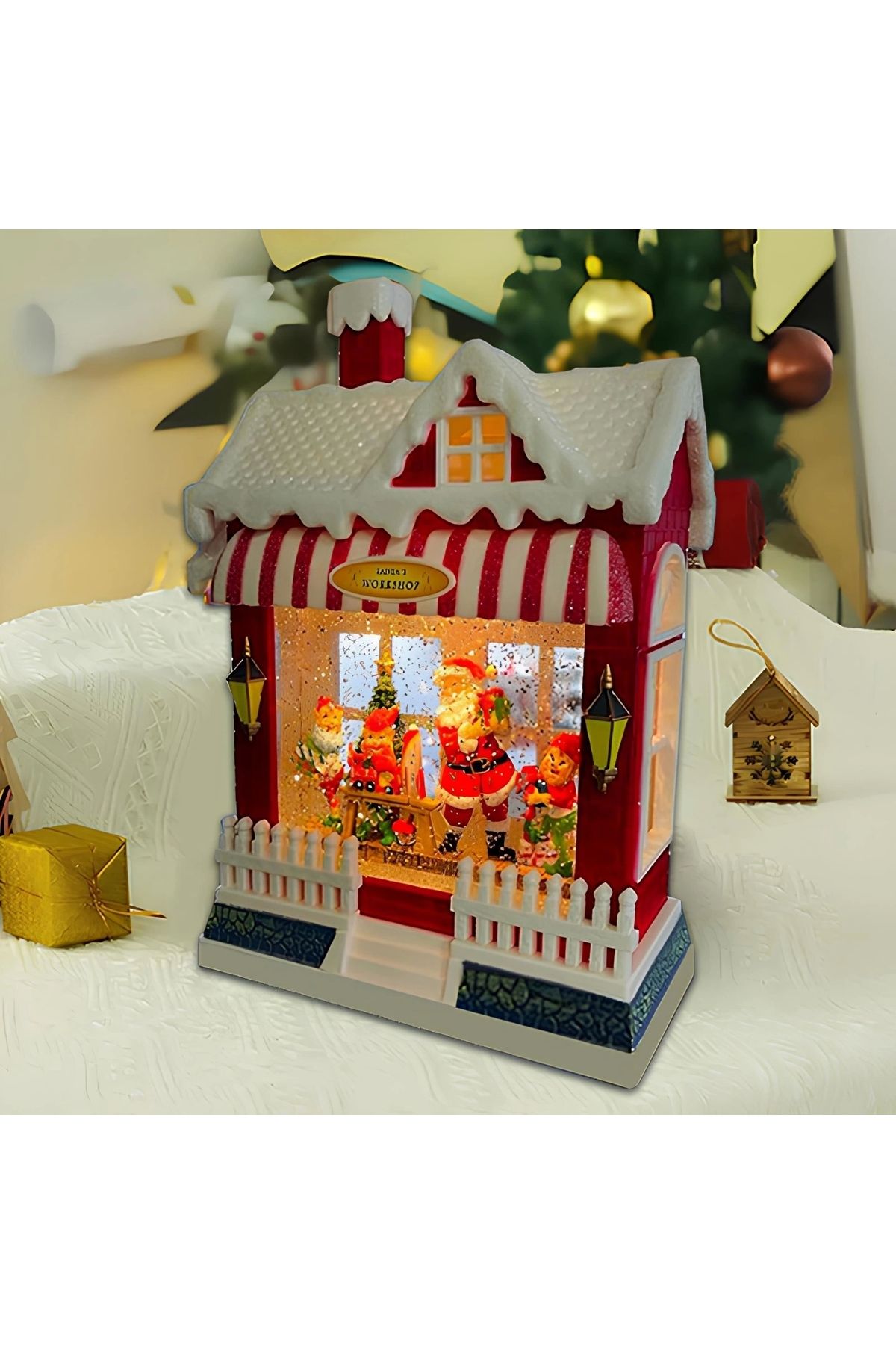 shop Yılbaşı Temalı Işıklı Müzikli Kar Küresi Ev Tasarımlı