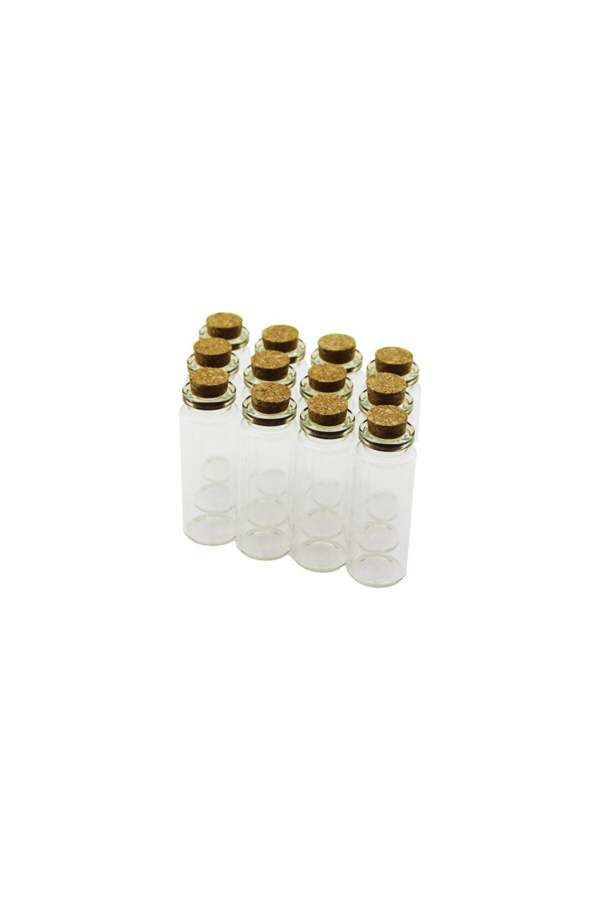 STOREMAX nffastore 15ML ÇOK AMAÇLI - DEKORATİF BOŞ CAM ŞİŞE MANTAR KAPAKLI Star Collectionbuy 1051