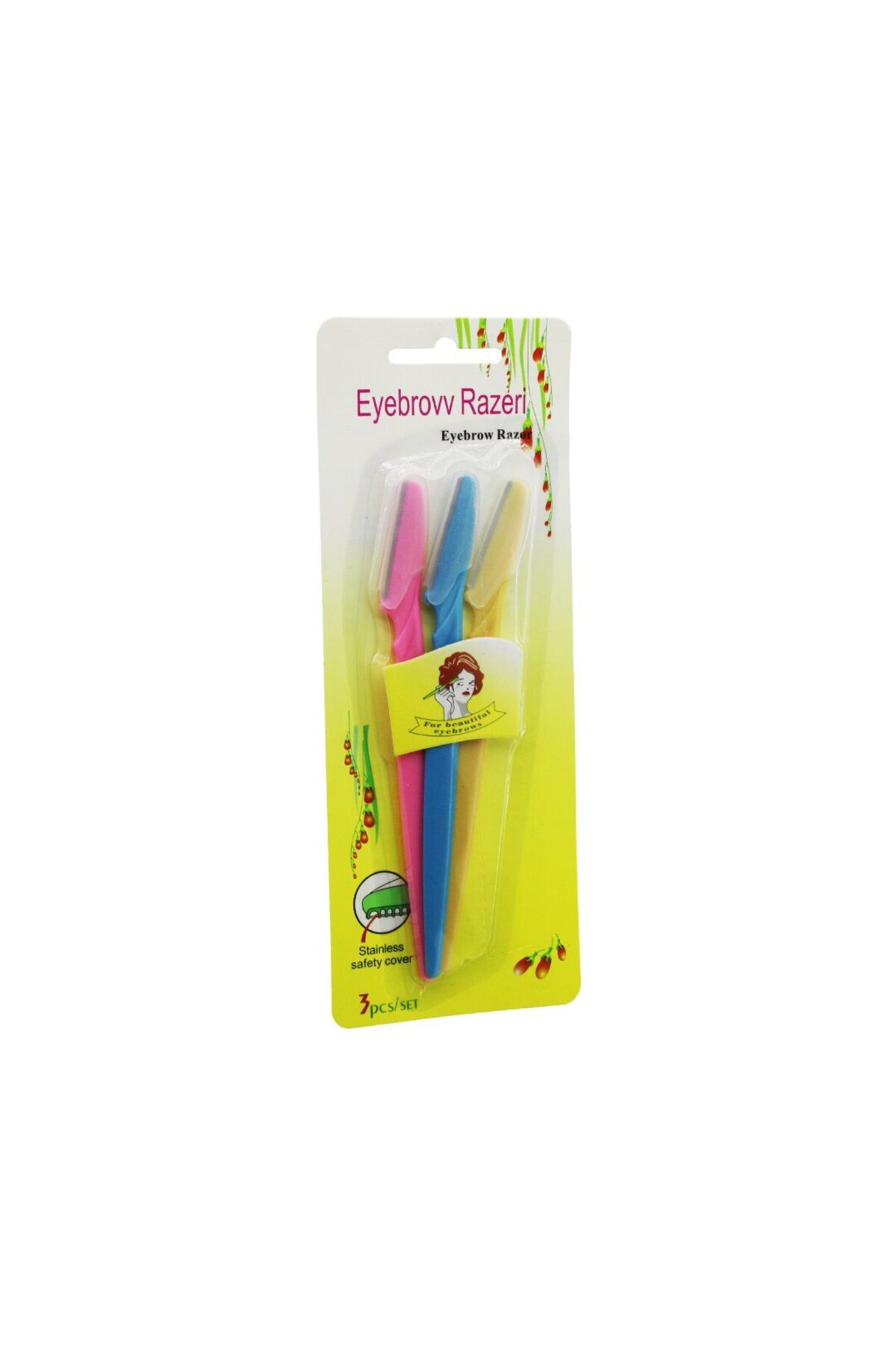 STOREMAX nffastore EYEBROVV RAZERİ İ15-042 3PCS KAŞ USTURASI PLASTİK RENKLİ SAPLI Star Collectionbuy 105
