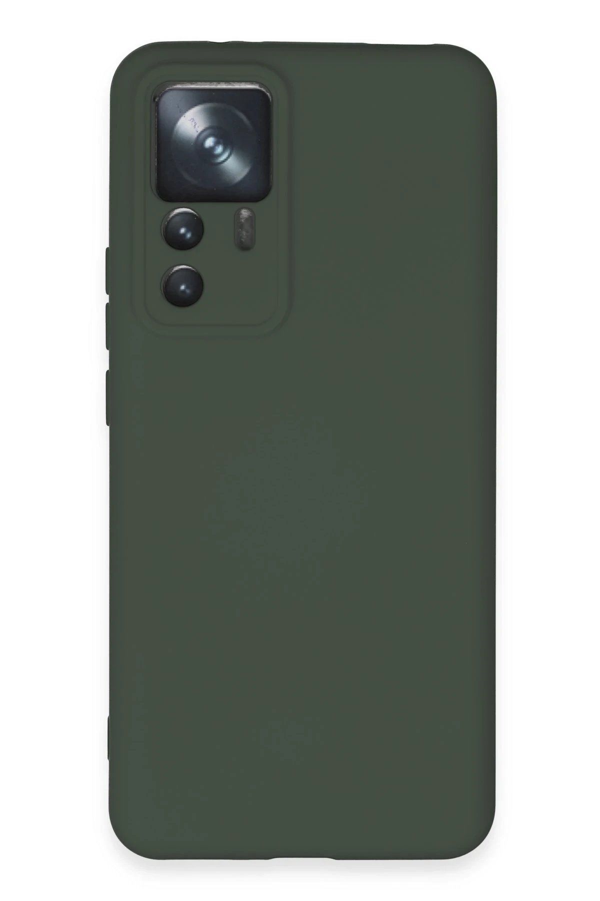 Toptan Bulurum Xiaomi Mi 12T Pro Kılıf Nano içi Kadife Silikon - Koyu Yeşil