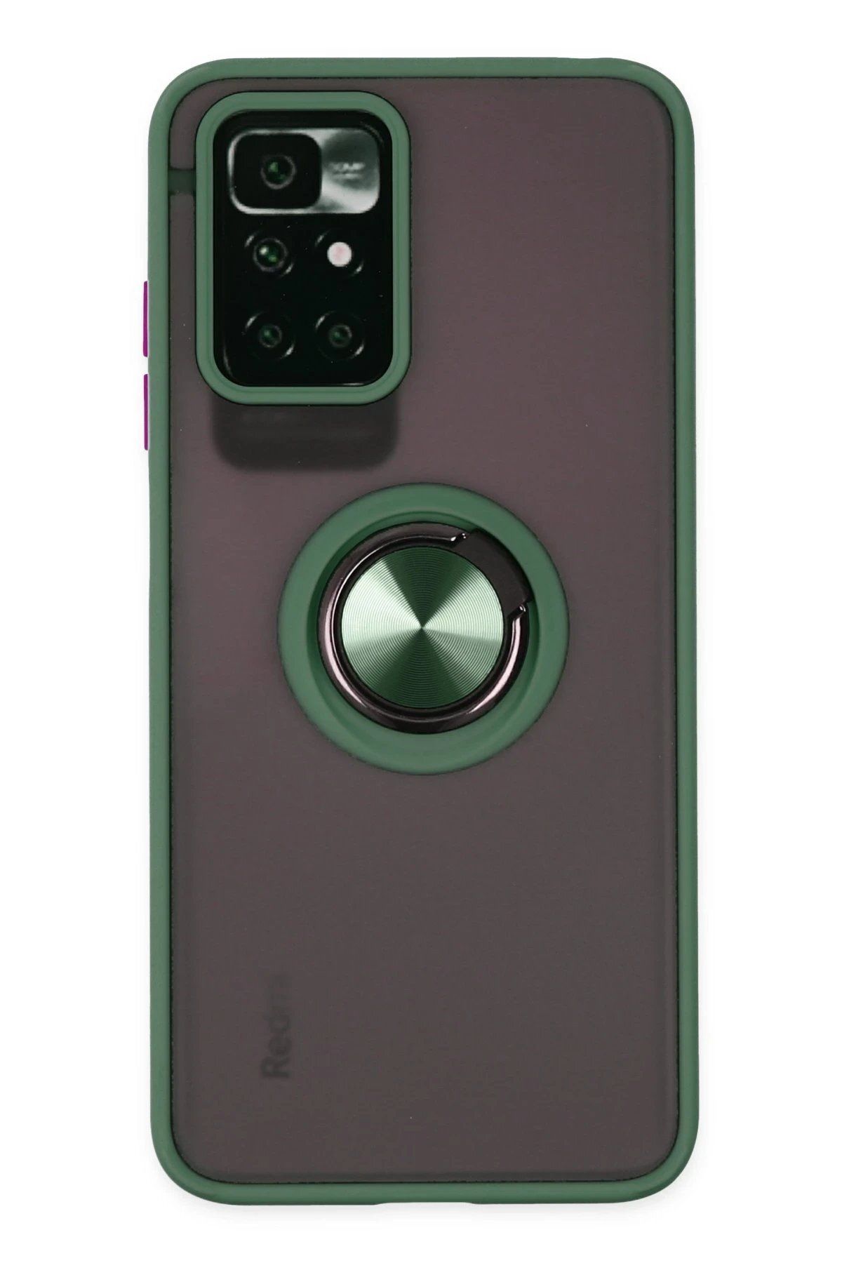 Toptan Bulurum Xiaomi Redmi 10 2022 Kılıf Montreal Yüzüklü Silikon Kapak - Yeşil
