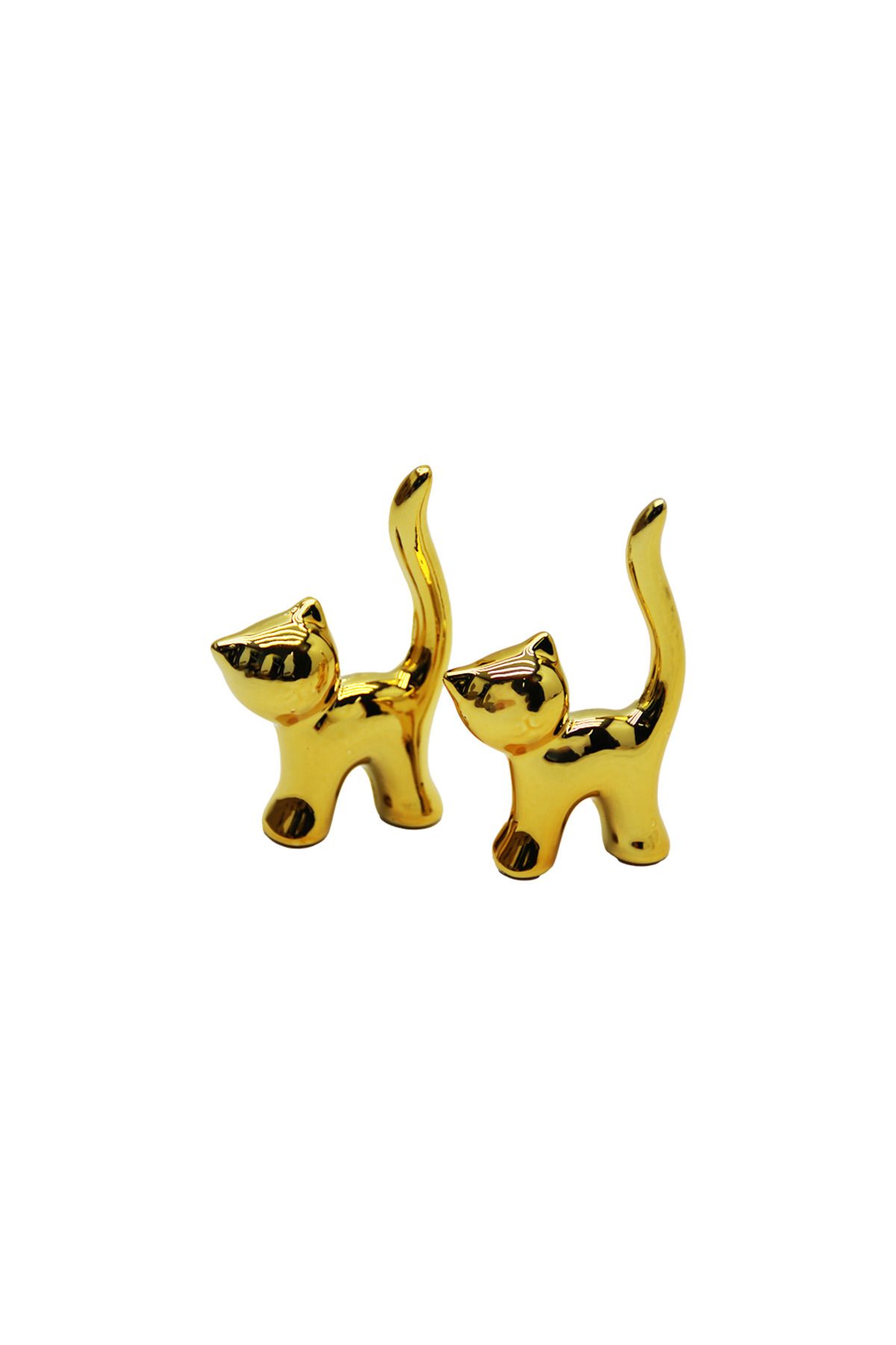 STOREMAX nffastore GOLD KÜÇÜK BOY SERAMİK KEDİ DEKORATİF SÜS - 9516 Star Collectionbuy 1051353