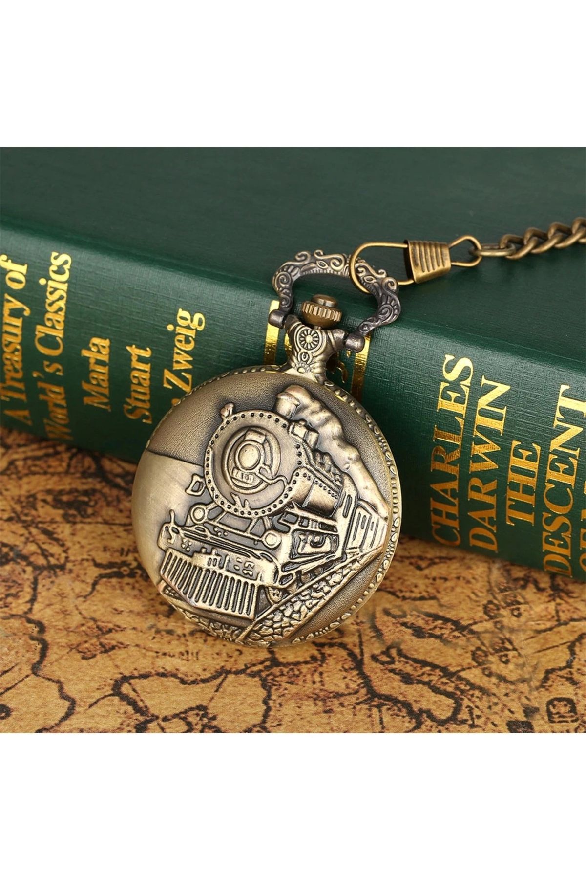 shop Tren Temalı Köstekli Saat