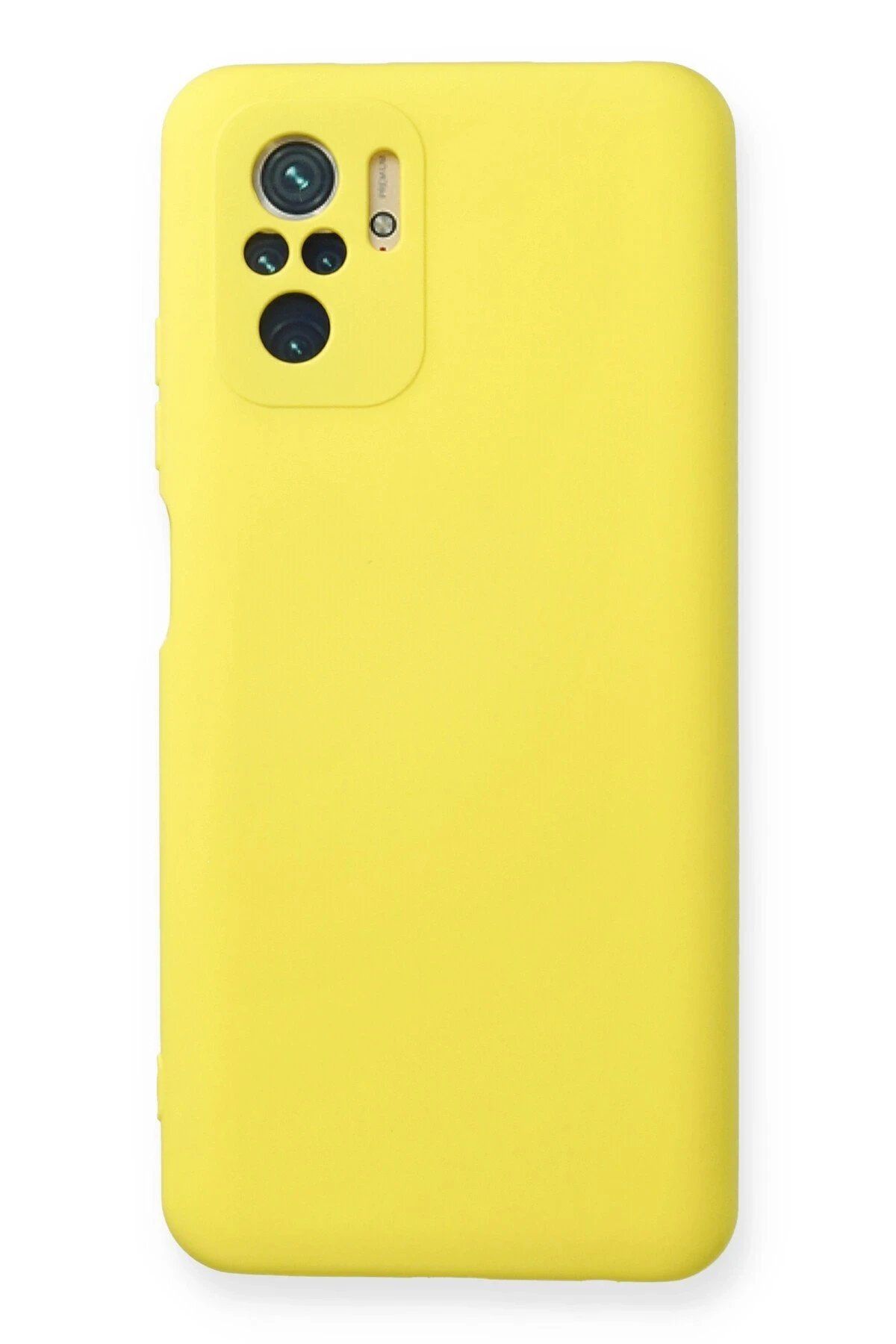 Toptan Bulurum Xiaomi Redmi Note 10 Kılıf Nano içi Kadife Silikon - Sarı