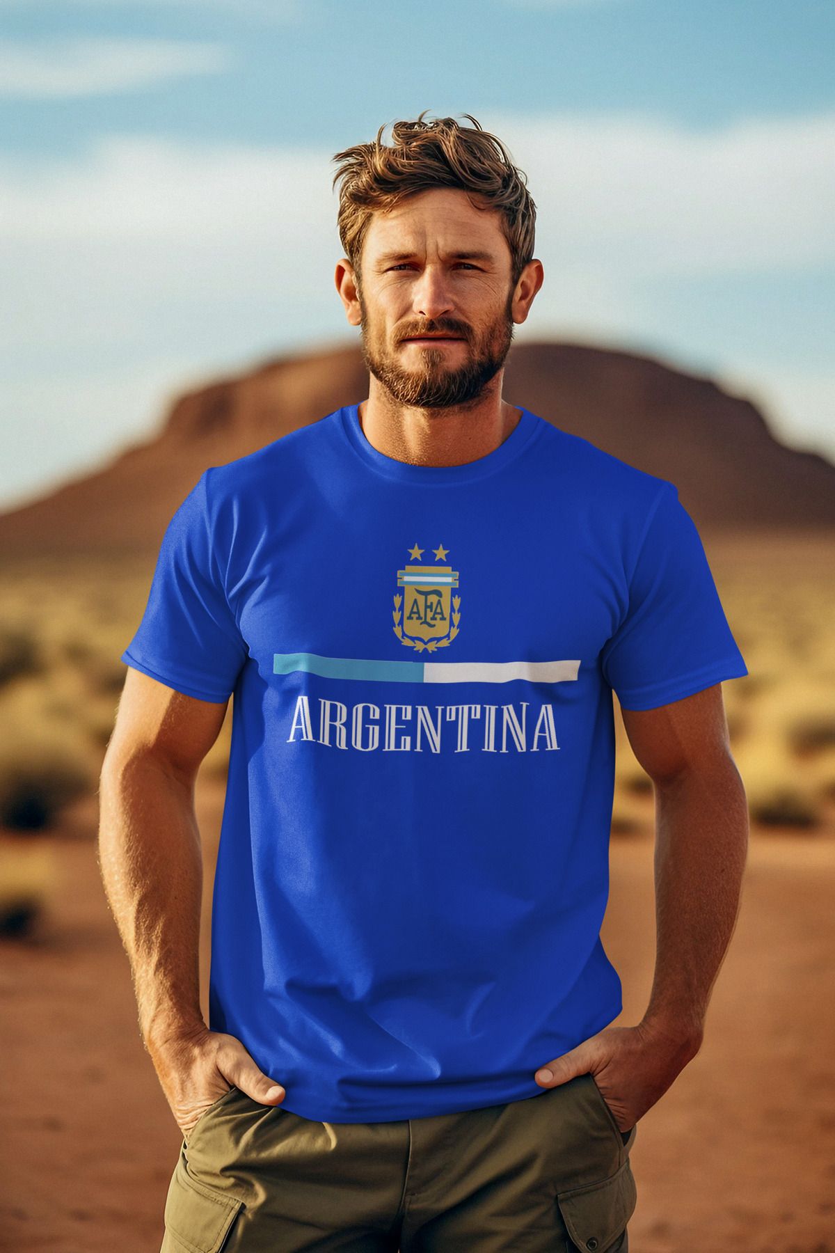 Biy Store Arjantin milli takım forma futbol sırt baskılı unisex kısa kollu erkek tişört kadın t-shirt