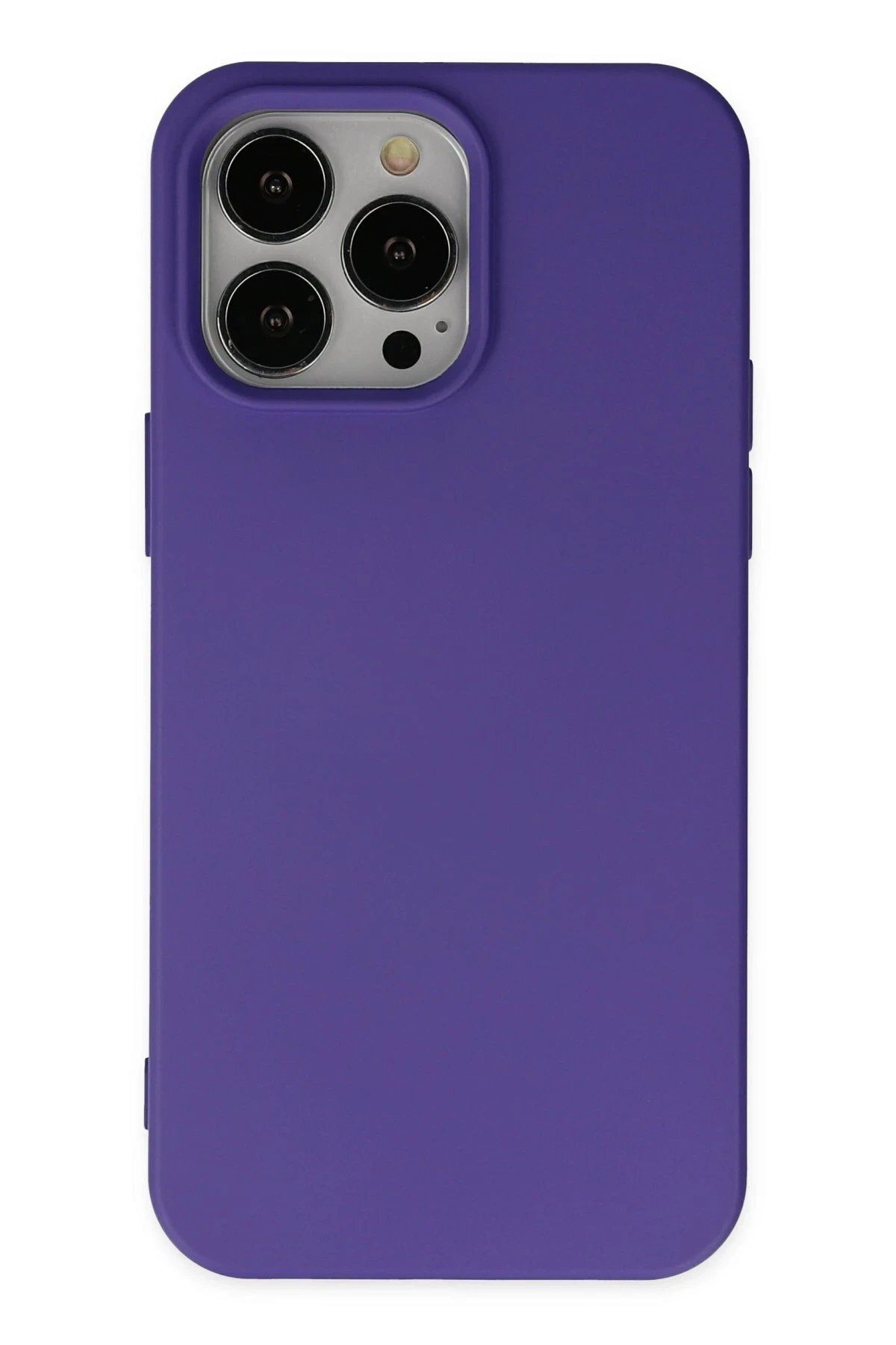 Toptan Bulurum iPhone 14 Pro Kılıf Nano içi Kadife Silikon - Mor