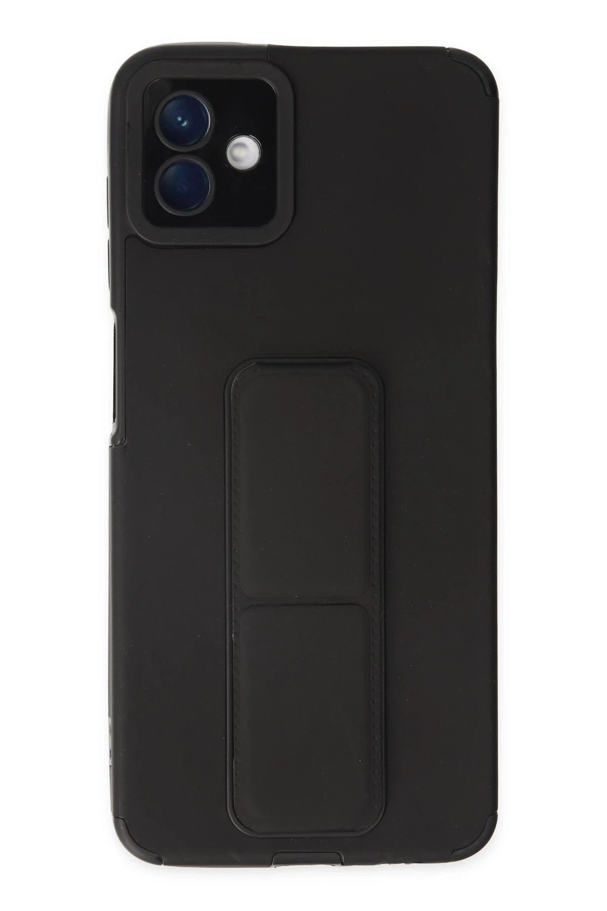 Toptan Bulurum Samsung Galaxy A04 Kılıf Mega Standlı Silikon - Siyah