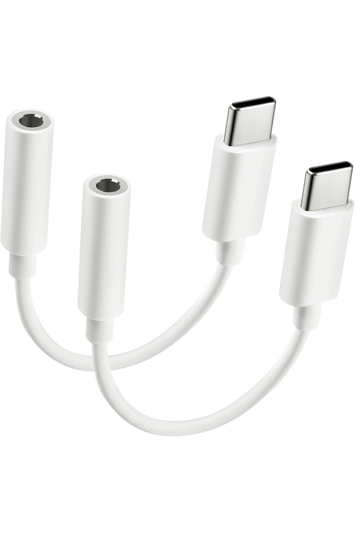 STOREMAX nffastore USB Tip C - 3,5 mm Dişi Kulaklık Jak Adaptörü, 2'li Paket USB C - Aux Ses Dongle Kablo