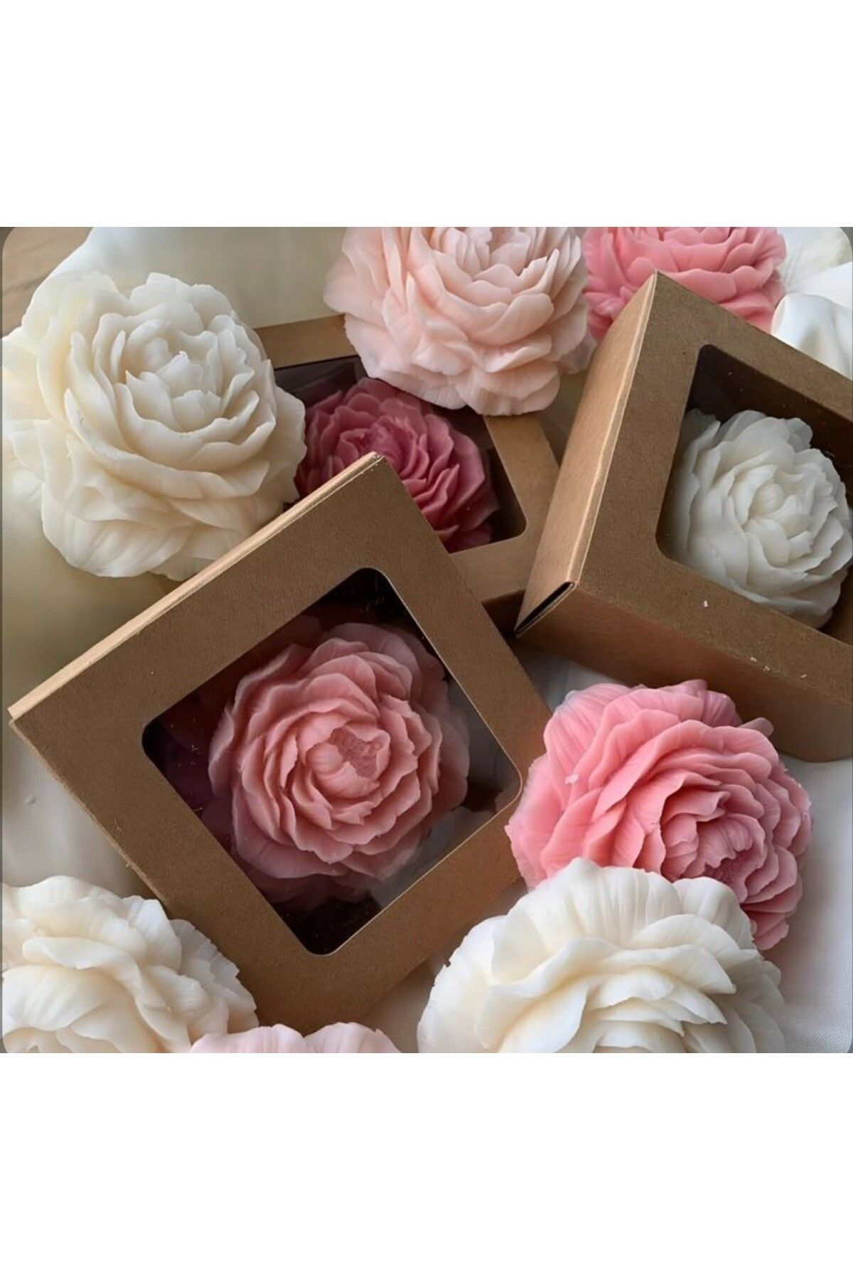 Handmade 20 Adet ,Kına ,Nişan ,Nikah Hediyelik Renkli Şakayık Mum