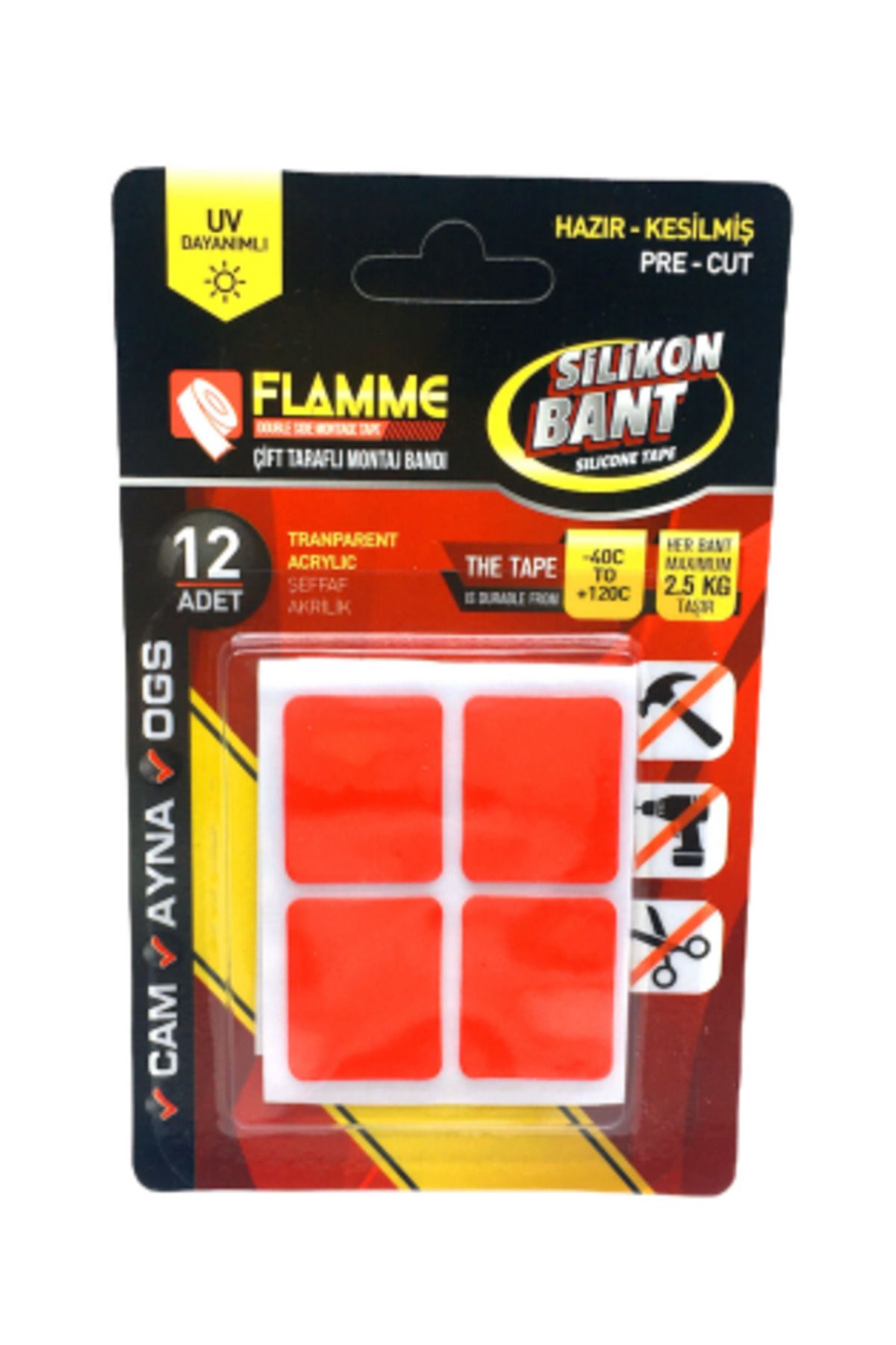 STOREMAX nffastore SİLİKON 12 PARÇA ÇİFT TARAFLI MONTAJ BANT Star Collectionbuy 1051353