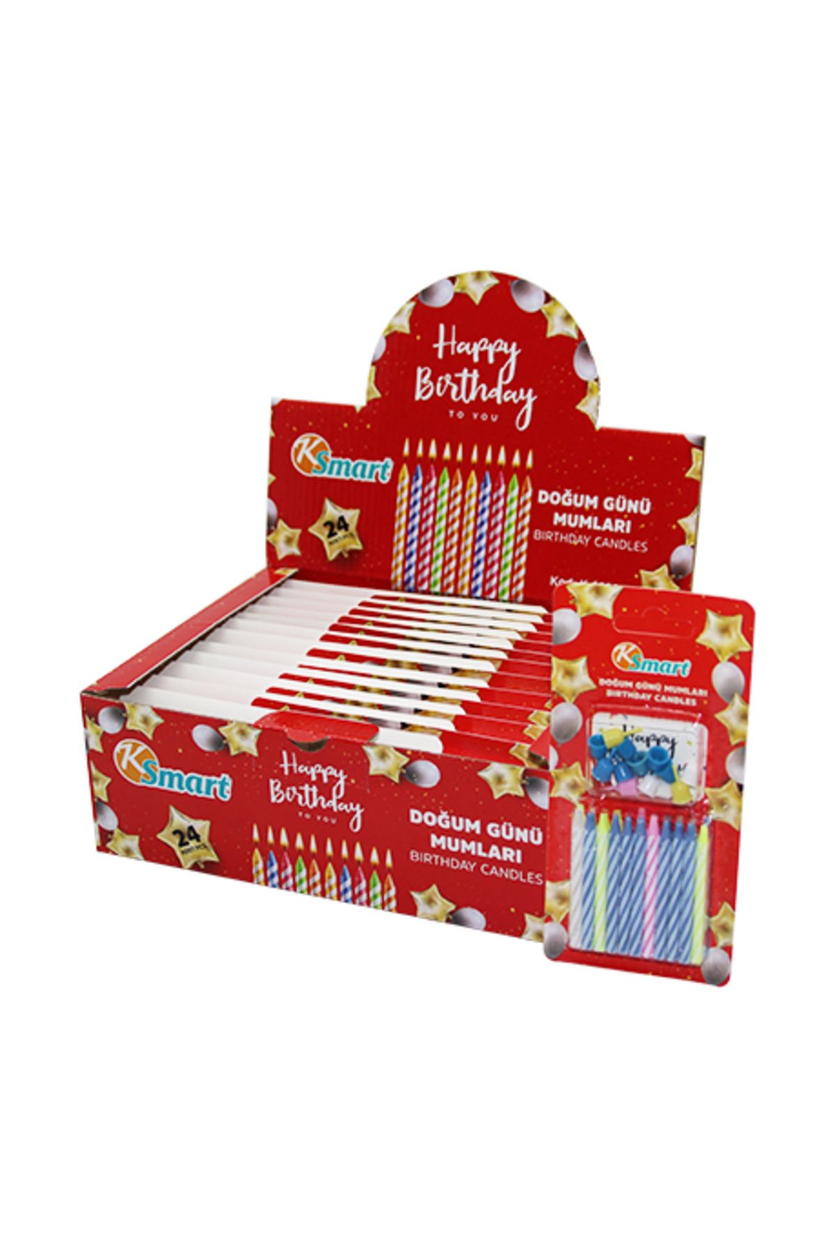 STOREMAX nffastore 24 PARÇA İNCE DOĞUM GÜNÜ MUM Star Collectionbuy 1051353