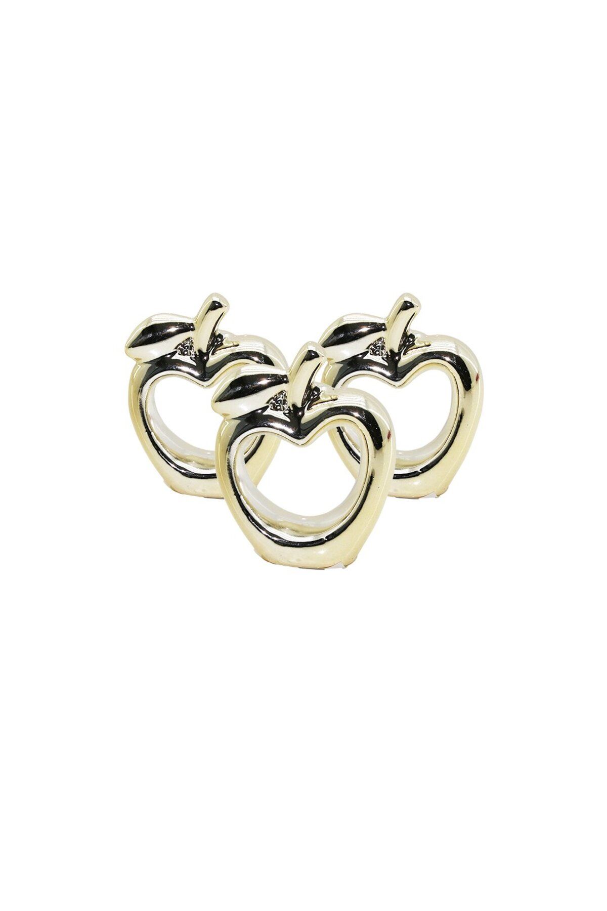 STOREMAX nffastore KALPLİ - ELMA GOLD - SERAMİK BİBLO - DEKORATİF SÜS EŞYASI Star Collectionbuy 1051