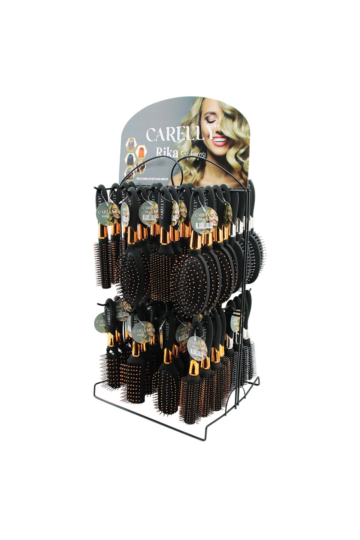 STOREMAX nffastore RİKA SİYAH KROM MİX FÖN SAÇ FIRÇASI TARAK Star Collectionbuy 1051353