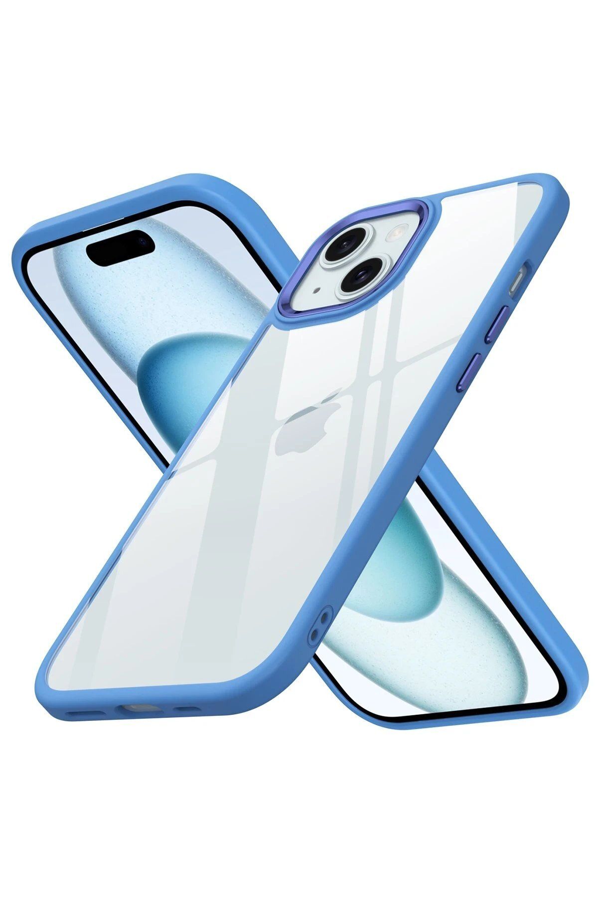 Toptan Bulurum iPhone 15 Kılıf Power Silikon - Sierra Blue