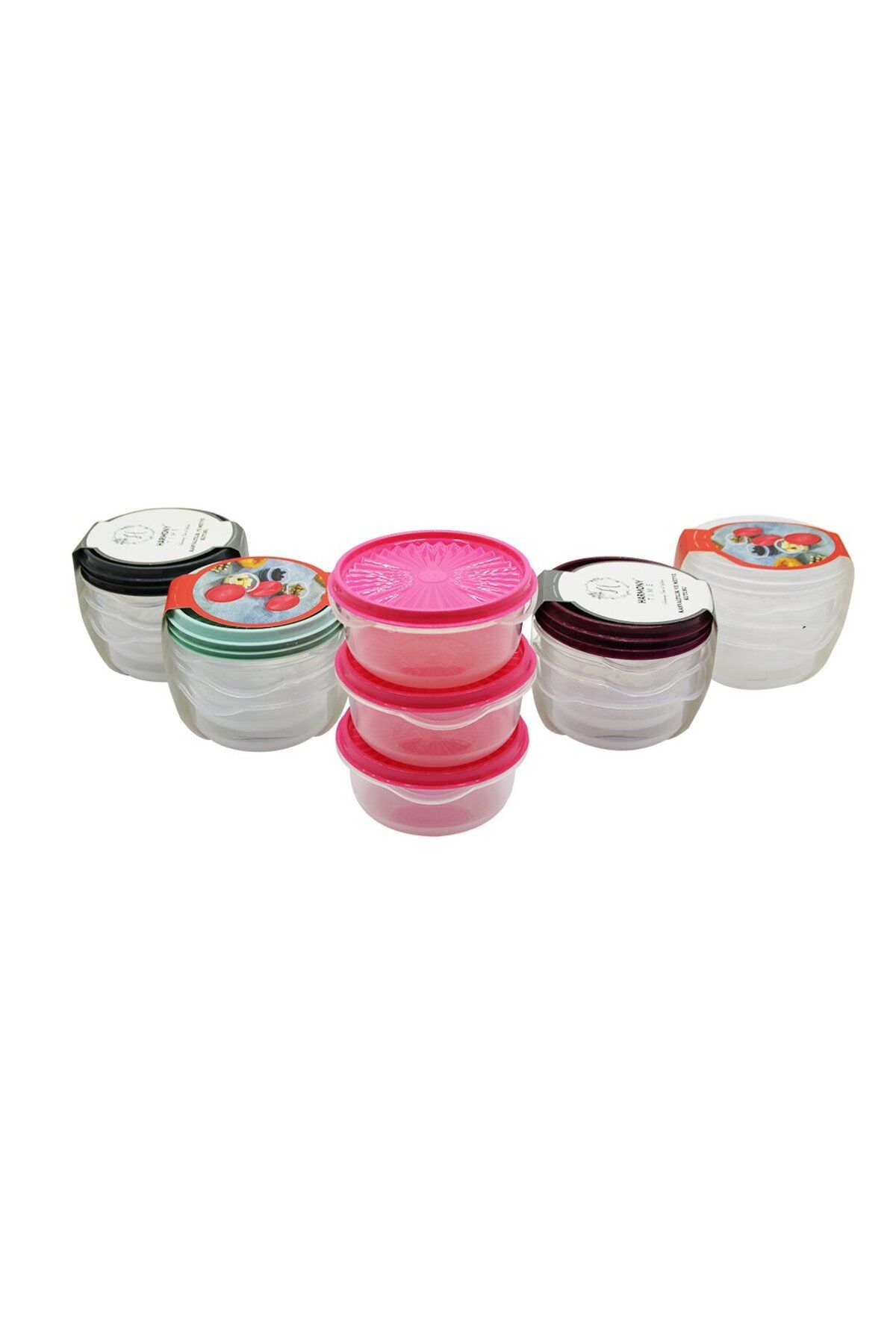 STOREMAX nffastore PLASTİK 3 PARÇA - YUVARLAK MİNİ KAHVALTI SAKLAMA KABI Star Collectionbuy 1051353