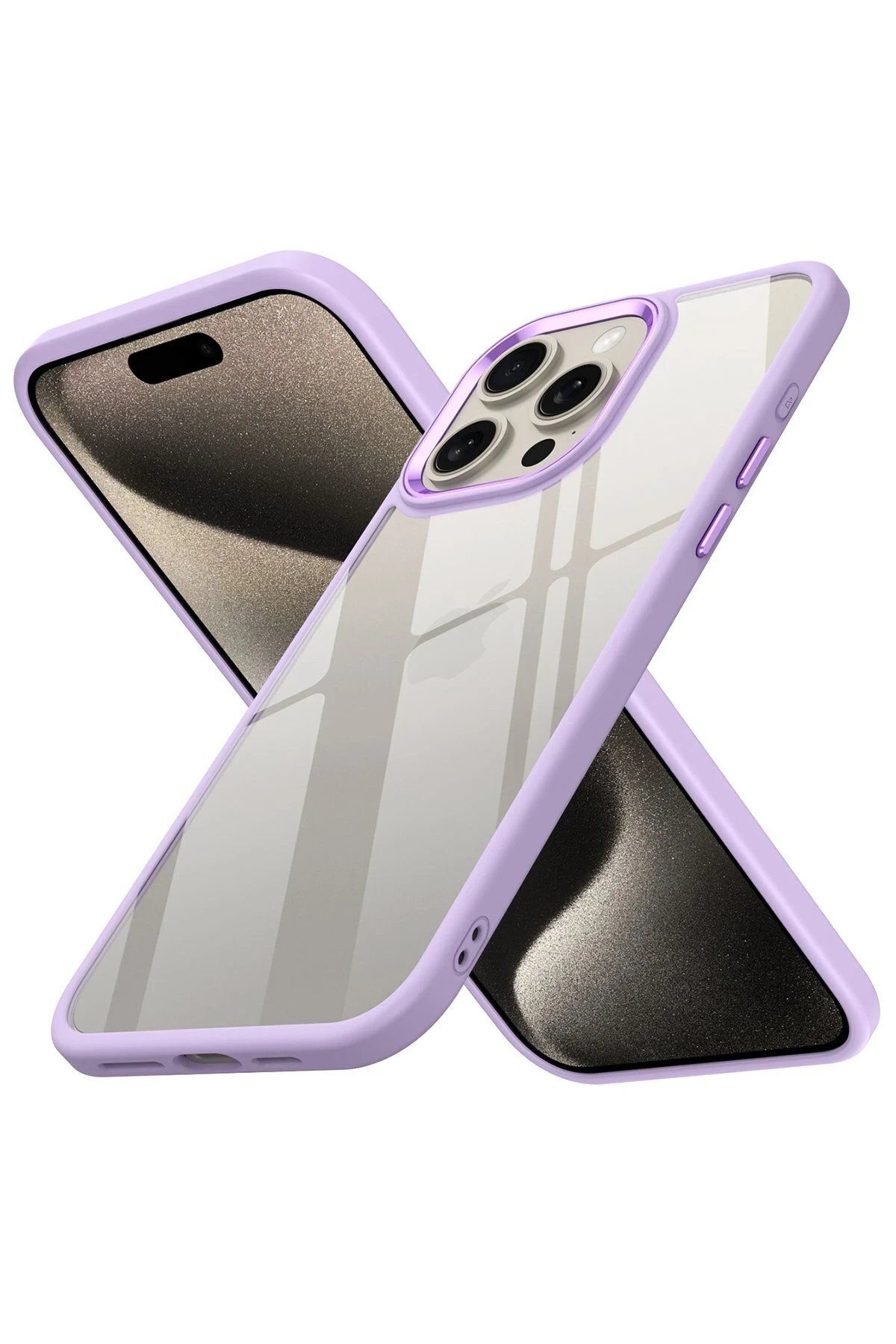 Toptan Bulurum iPhone 15 Pro Max Kılıf Power Silikon - Lila