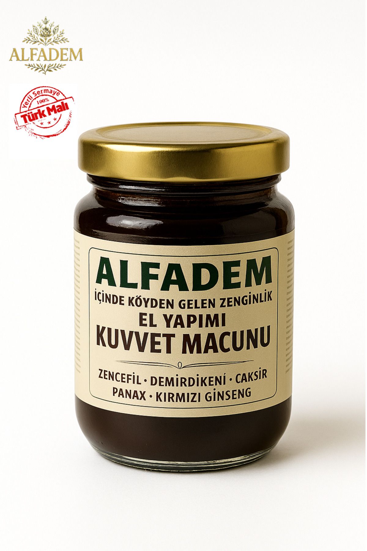 Alfa ALFADEM - EL YAPIMI BİTKİSEL KARIŞIM - 240 gr – Zencefil, DemirDikeni, Çakşır, Panax Kırmızı Ginseng