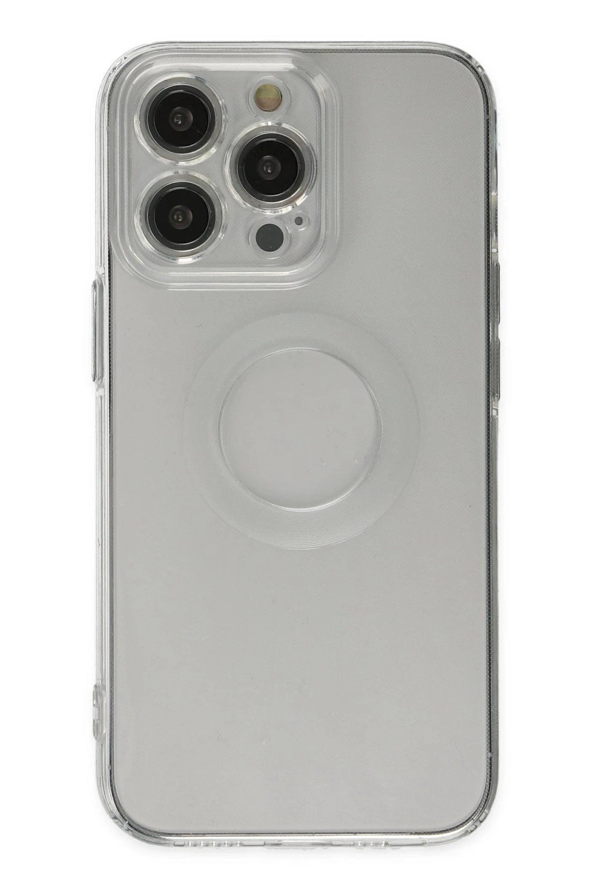 Toptan Bulurum iPhone 13 Pro Kılıf Santa Lens Silikon - Şeffaf