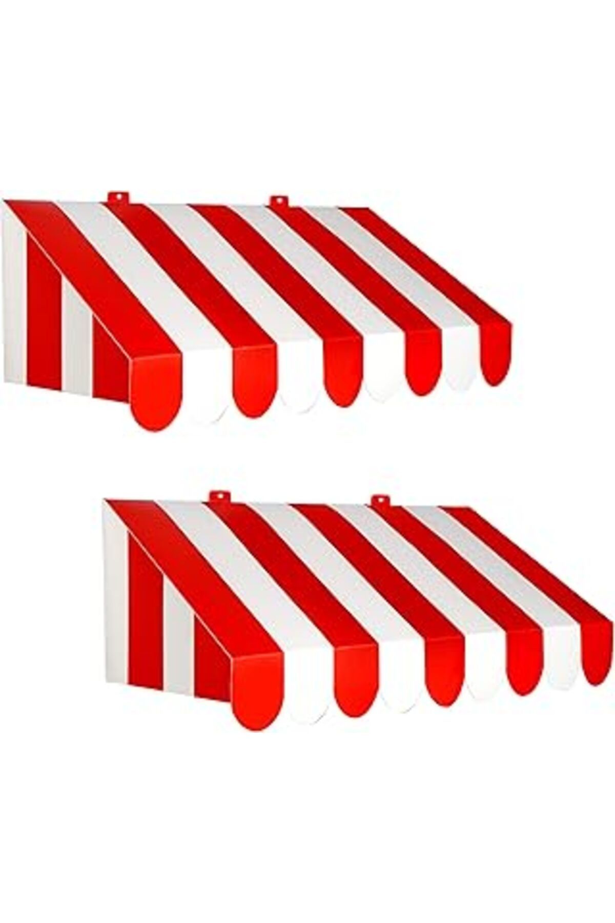 Pazarcan Beistle 54934, 2 Adet 3 Boyutlu Tente Duvar Dekorasyonları, 62,8 Cm X 22,2 Cm (Kırmızı/Beyaz)