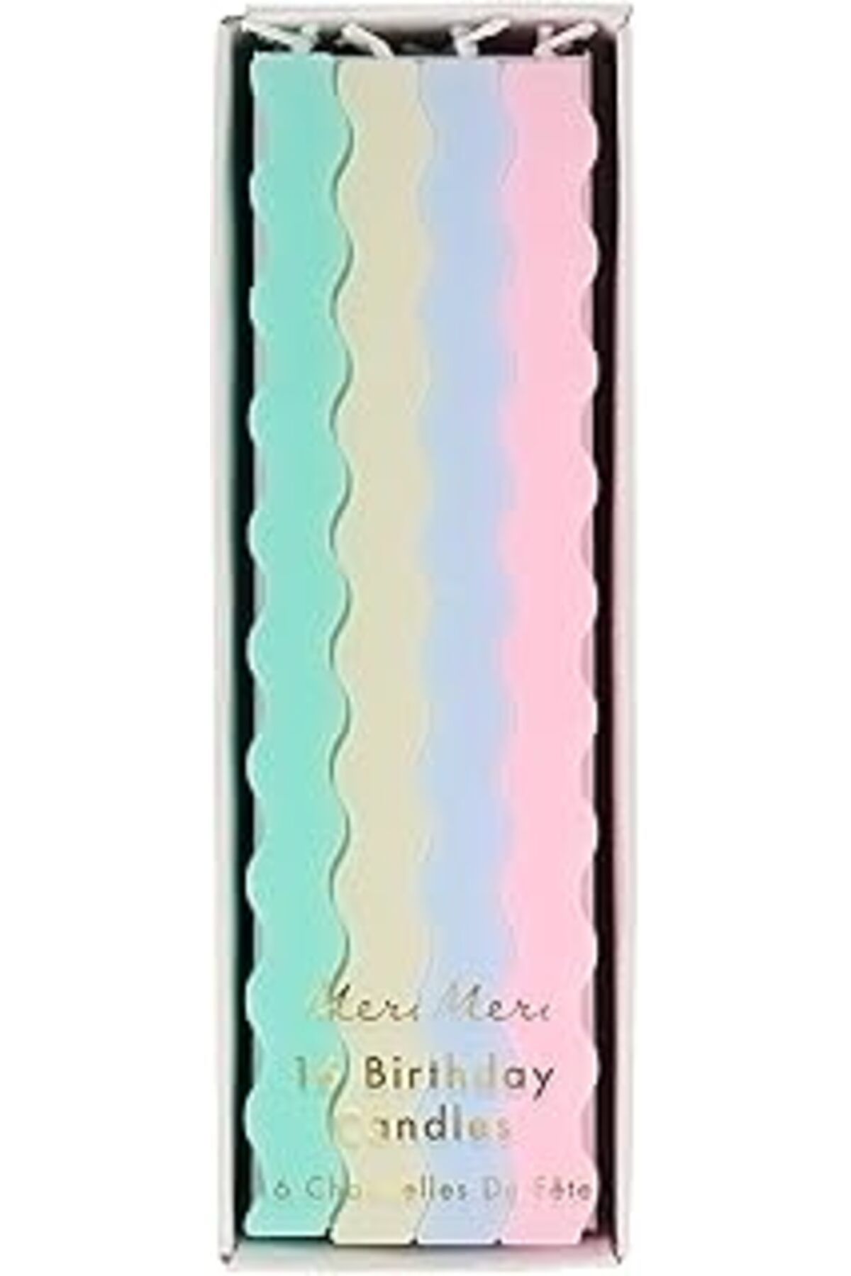 Pazarcan Meri Meri Pastel Dalgalı Mumlar, 16'Lı