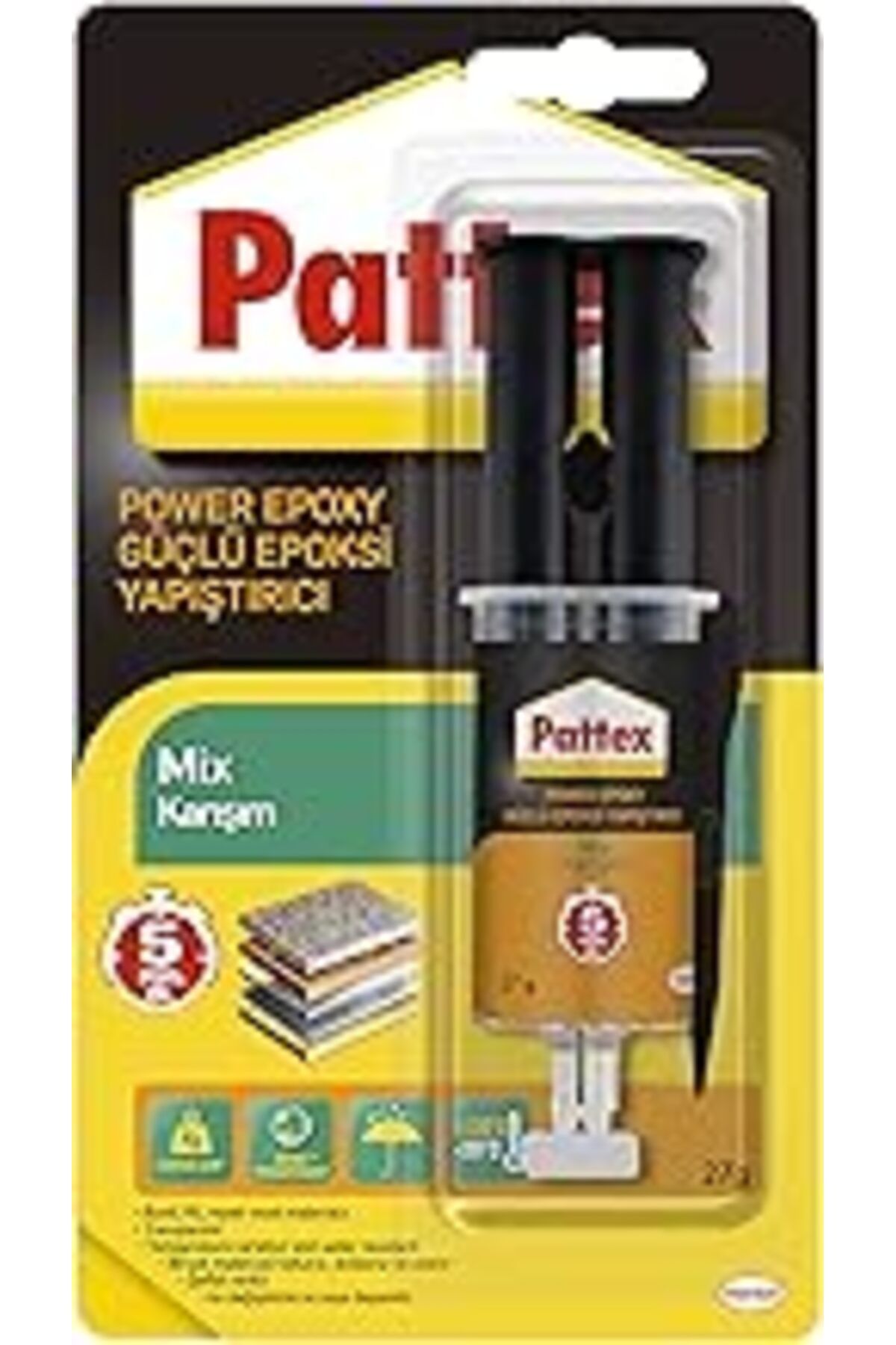 Mu Art Ahşap Pattex Güçlü Epoksi Yapıştırıcı, Çok Sağlam, Çok Dayanıklı, Hemen Her Malzeme Için Uygun Epoksi Reç