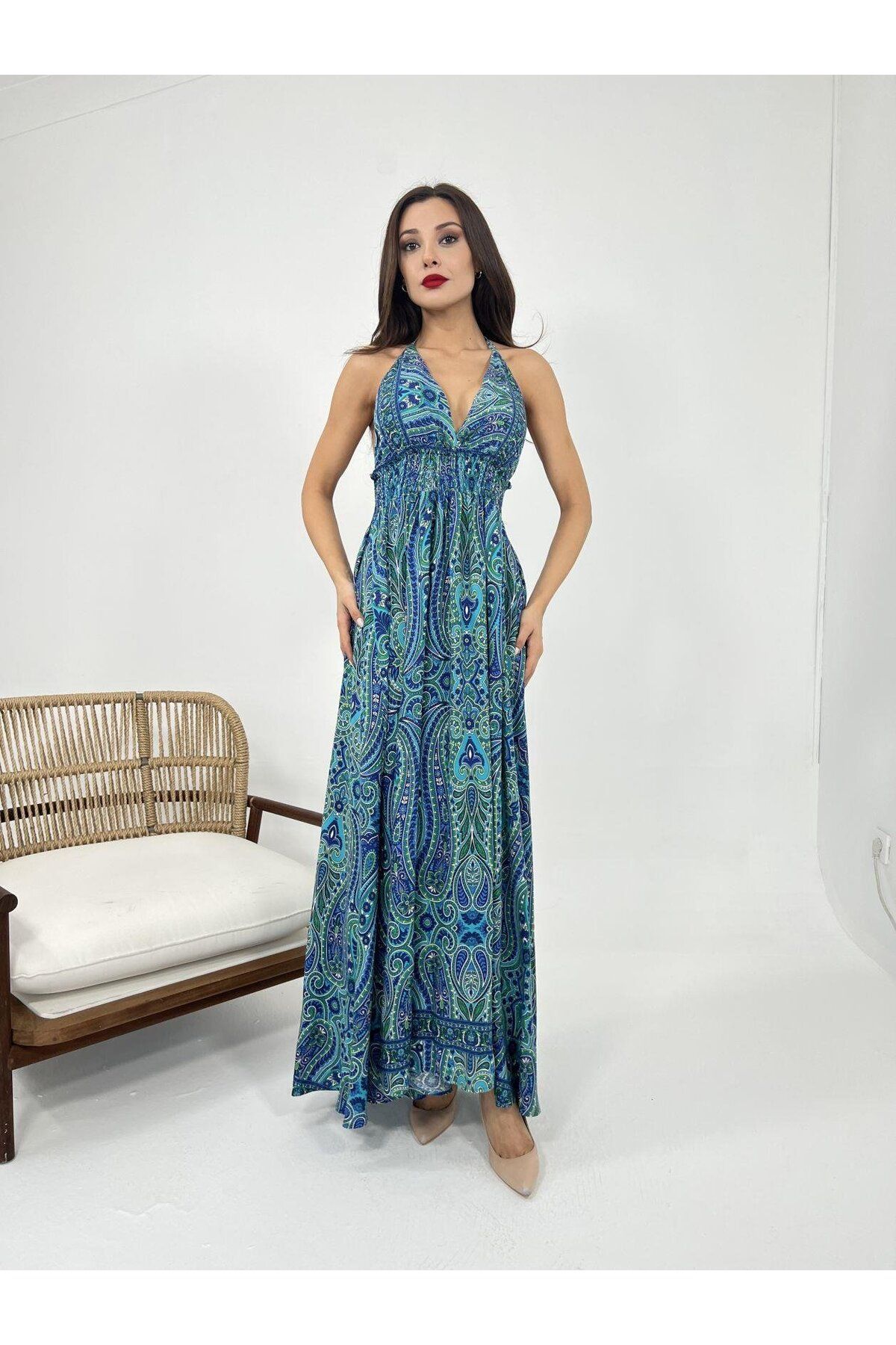 ETİLER COLLECTION 6959 ELBİSE-MAVİ