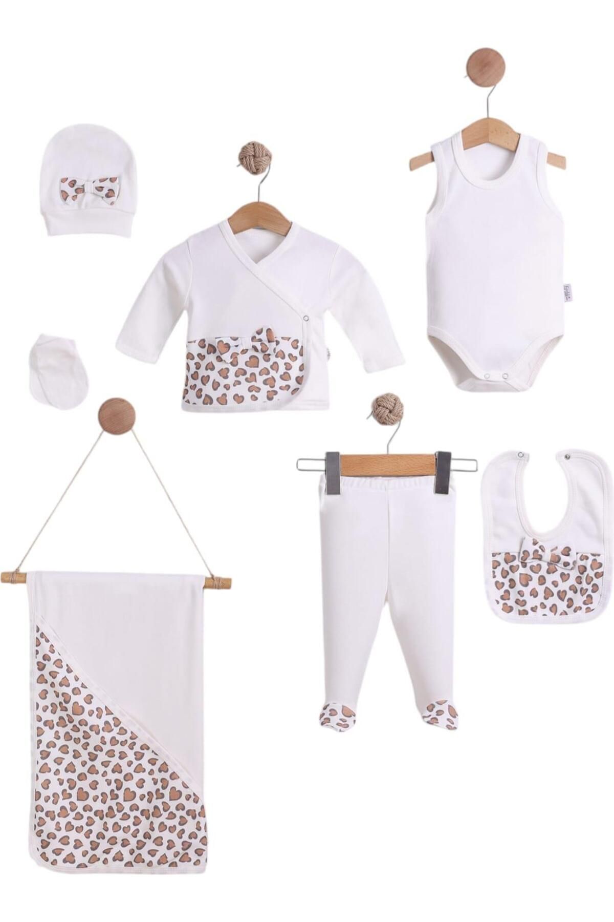 minella kids 7 Li leopar desenli %100 Pamuk hastane çıkışı