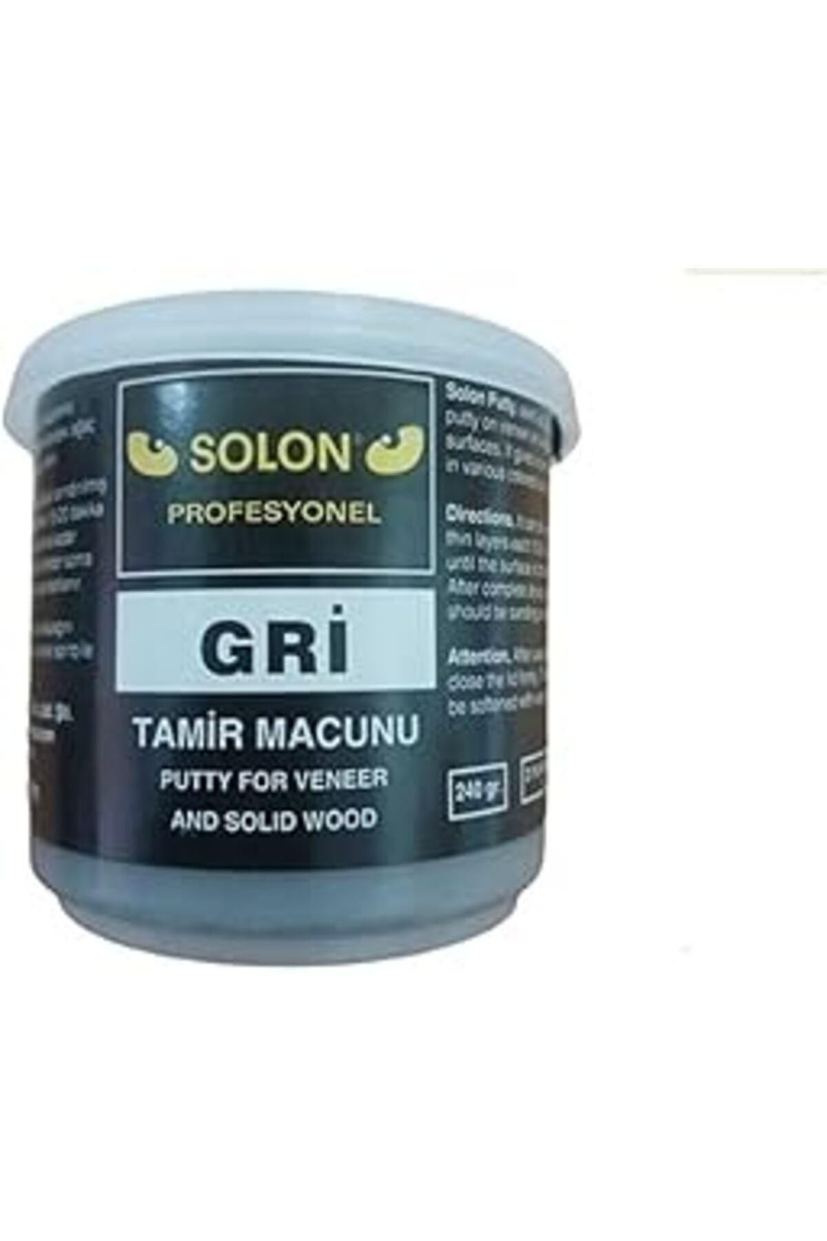 Mu Art Ahşap Solon Çok Amaçlı Ahşap Parke Masa Sehpa Çizik Çok Amaçlı Tamir Dolgu Macunu Gri 240 Gr