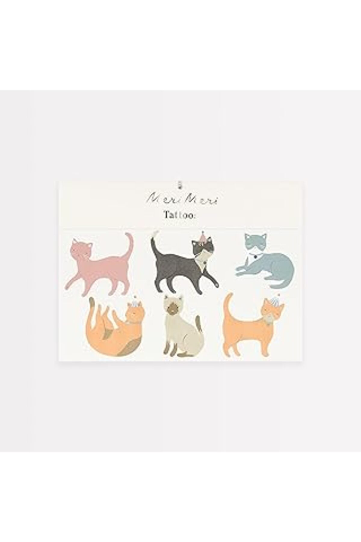 Pazarcan Meri Meri - Cat Temporary Tattoos - Kedi Geçici Dövmeler (X2)