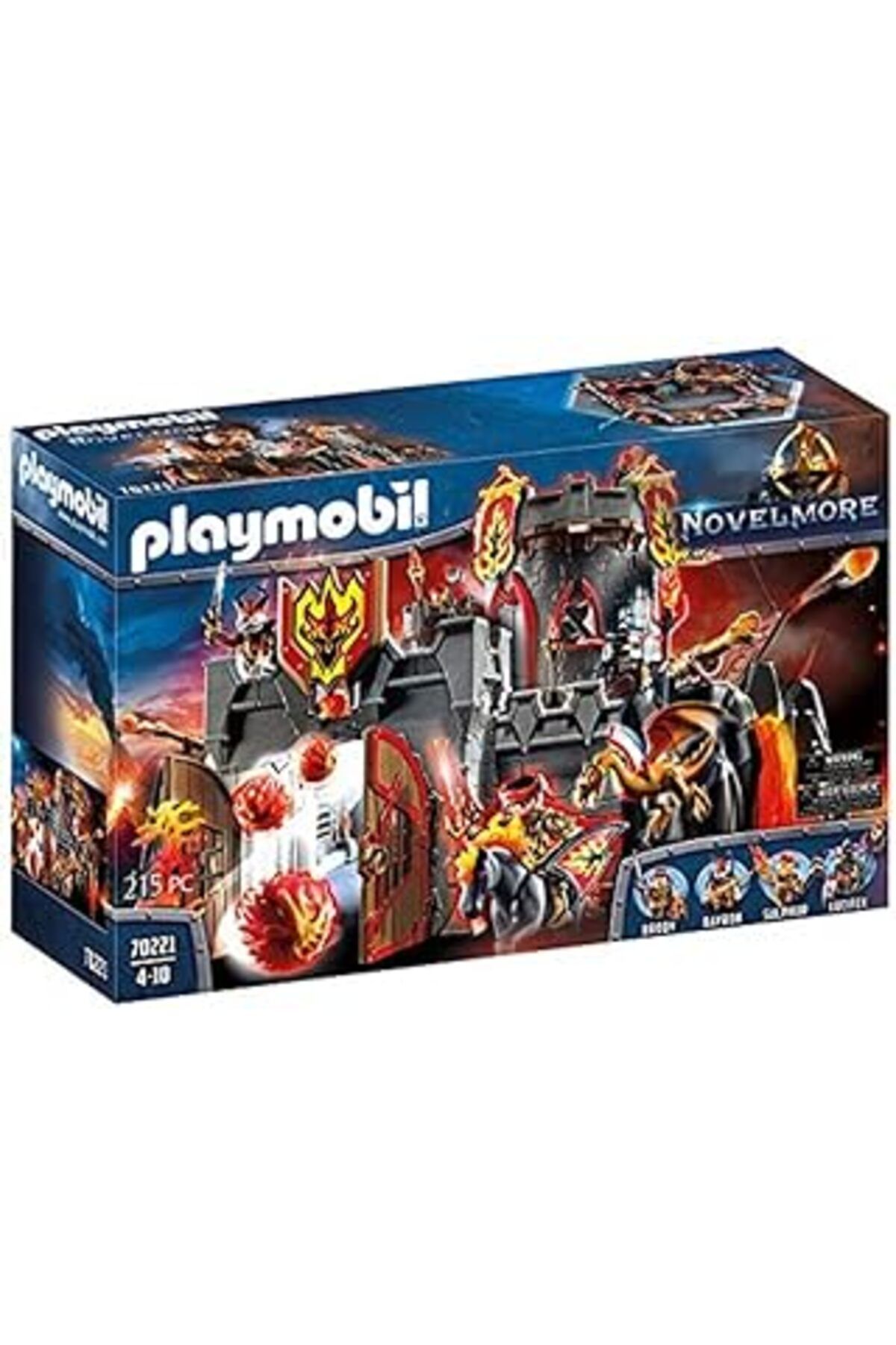 Qedii Playmobil Novelmore 70221 Burnham Raiders Kalesi, 4 Yıldan Itibaren Çalışma Topları Ve Ateş Topu Dü