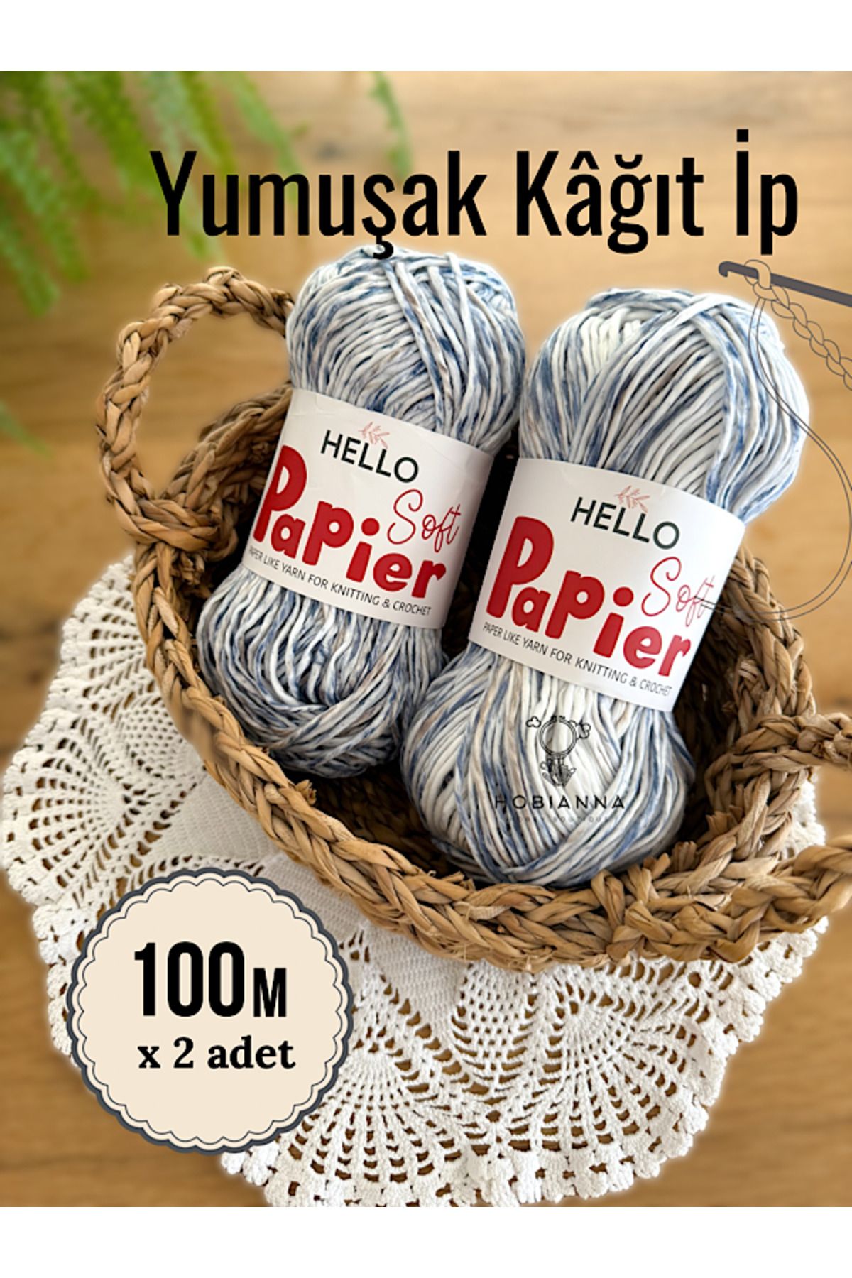 Hobianna Hello Soft Paper Yumuşak Kağit İpler No:17 - 2 adet