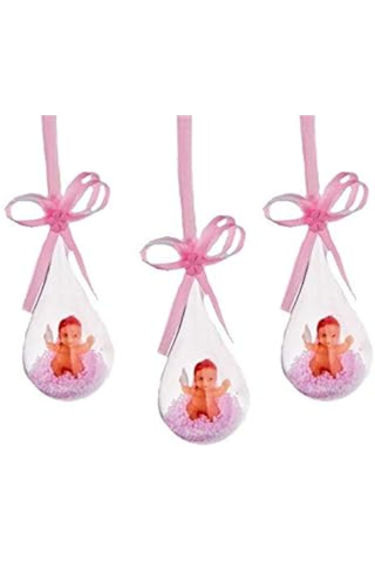 Pazarcan Benim Marifetlerim - Balon İçinde Pembe Bebek Asmalı Süs