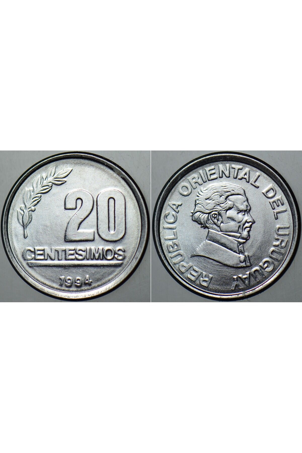 Banknoting URUGUAY 20 CENTESİMO 1994 SADECE 1 YIL BASILMIŞTIR. ÇİL KONDİSYON.