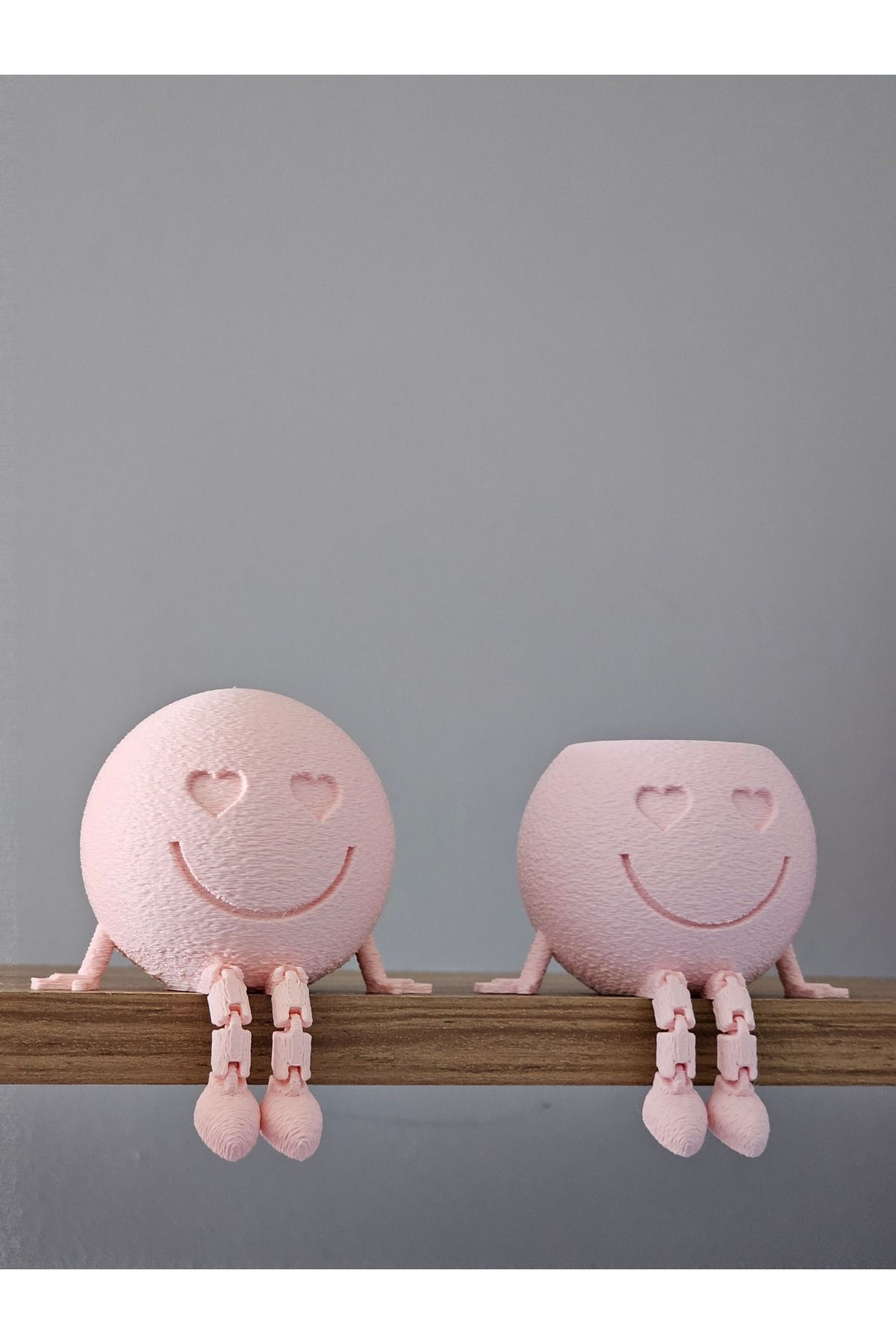 dmrz home DEKORATİF GÜLEN YÜZ BİBLO HEDİYELİK ÇİÇEKLİK PEMBE RENK