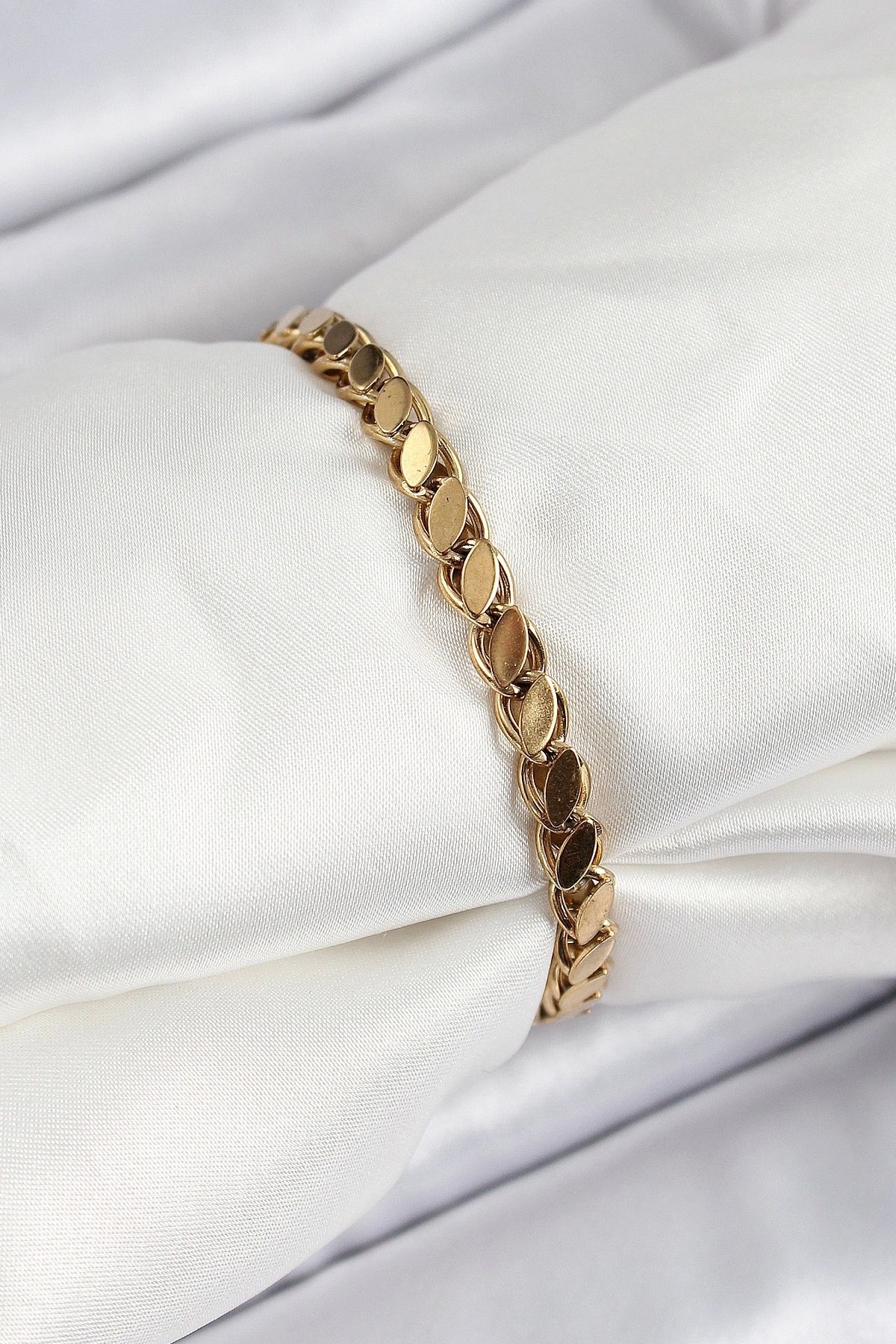 shopwave 316L Çelik Arpa Model Gold Renk Kadın Bilekik