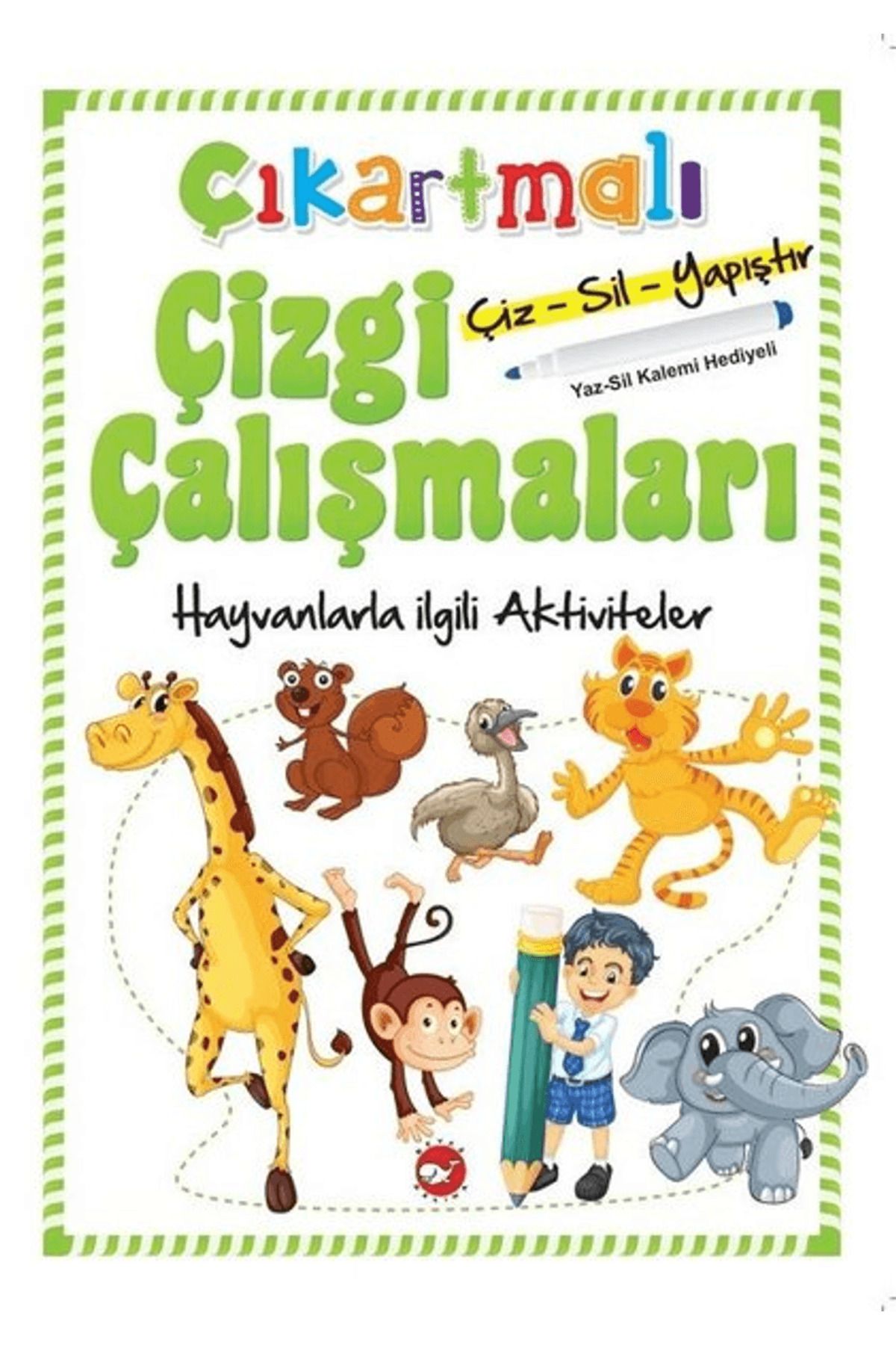 Beyaz Balina Yayınları Çıkartmalı Çizgi Çalışmaları - Hayvanlarla İlgili Aktiviteler