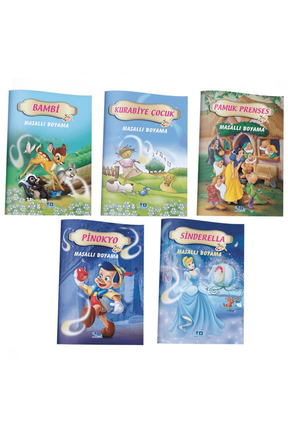 Tandem Yayınları Pamuk Prenses Masallı Boyama Kitabı (5 Kitap Takım)