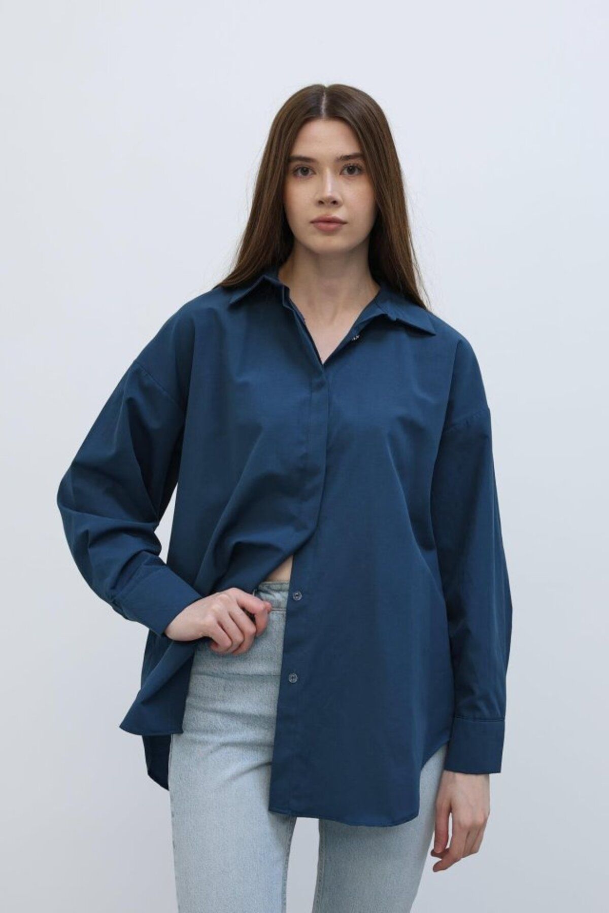 ETİLER COLLECTION Uzun Kol Gömlek - İndigo