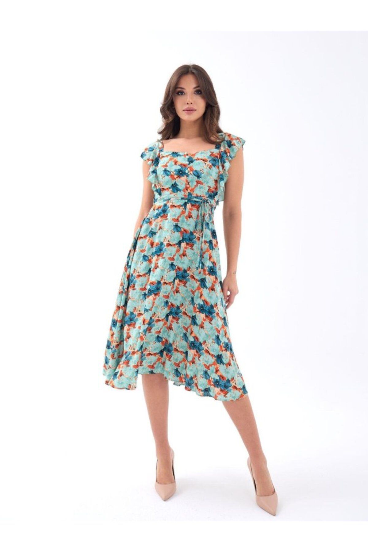 ETİLER COLLECTION 5370 ELBİSE-YEŞİL
