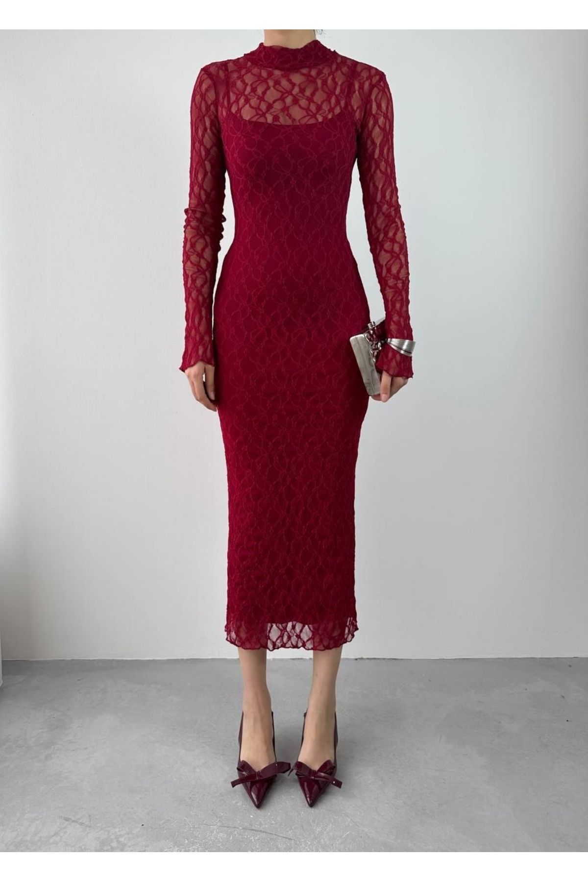 ETİLER COLLECTION Vedo Çiçek Detaylı Elbise