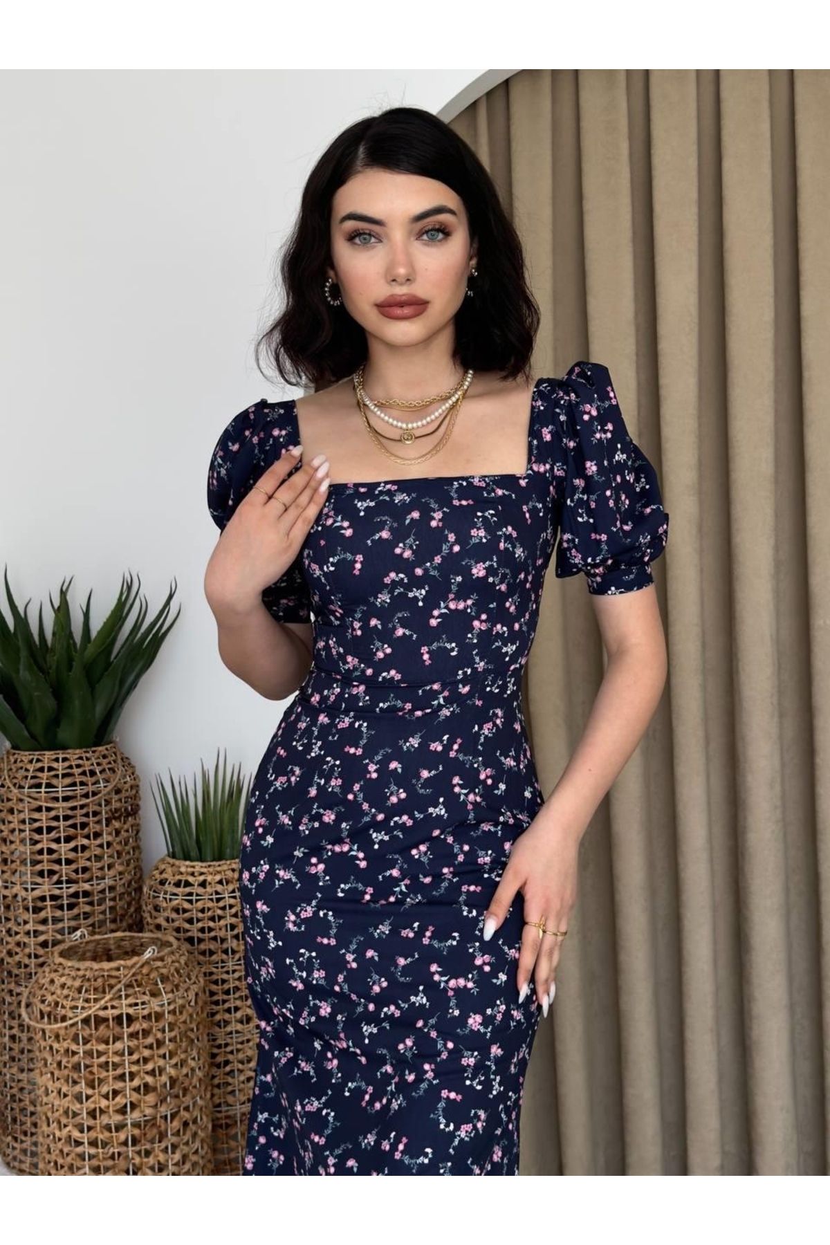 ETİLER COLLECTION Dionora Çiçekli Elbise