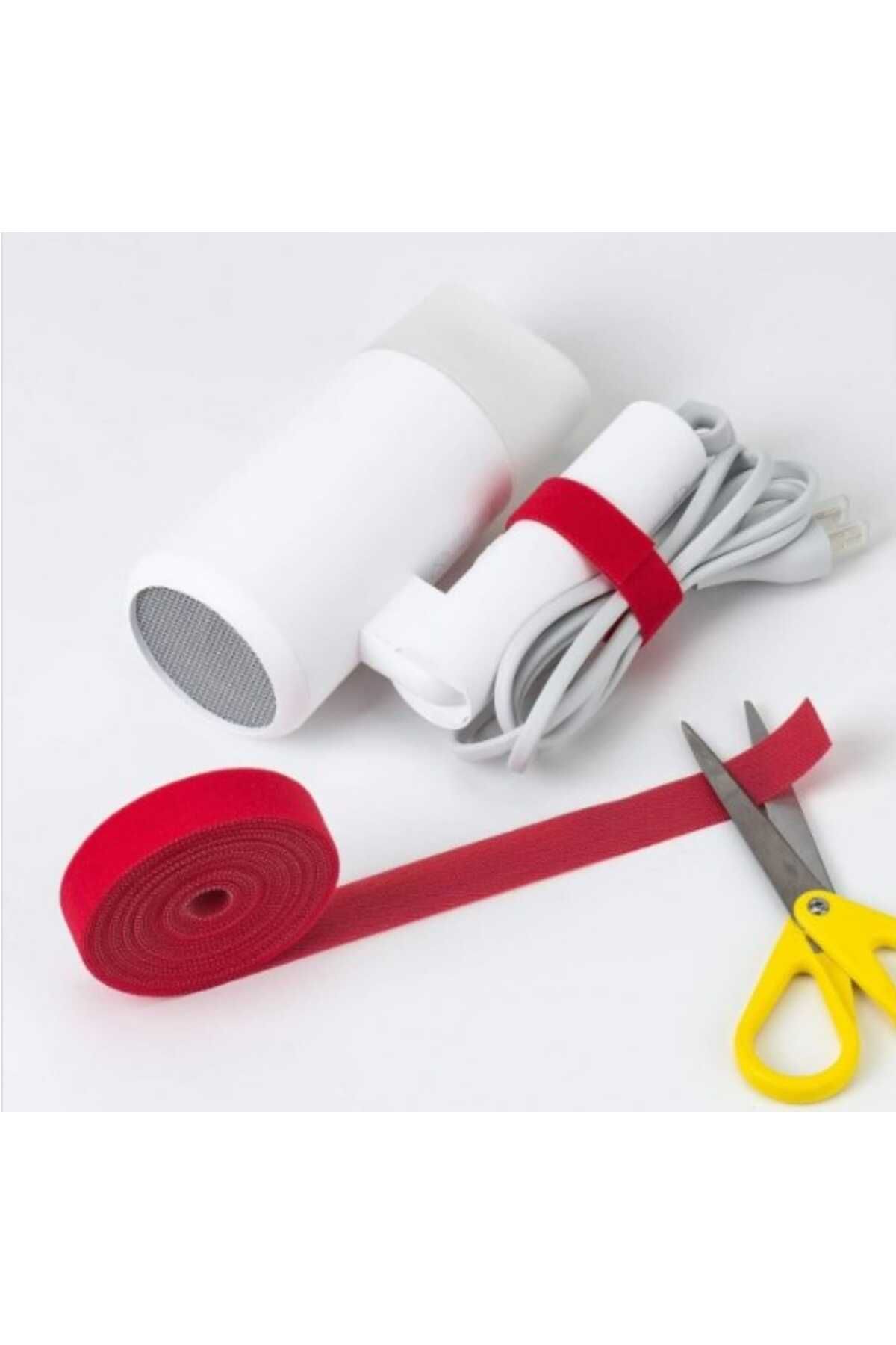 lawrenceshop 5 Metre Kablo Tutucu Sabitleyici Gizleyici Bant Düzenleme Kutusu Çift Taraflı Cırt Cırtlı Bant